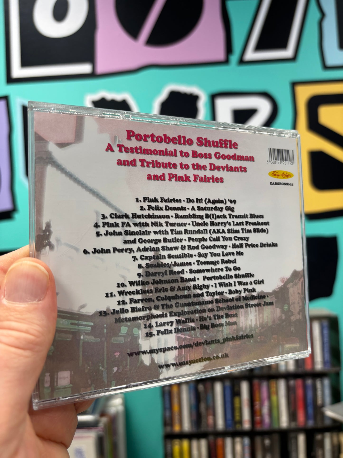 Portobello Shuffle (A Testimonial To Boss Goodman And Tribute To The Music Of The Deviants And Pink Fairies), CD, Only official pressing, Compilation, Easy Action, UK 2010