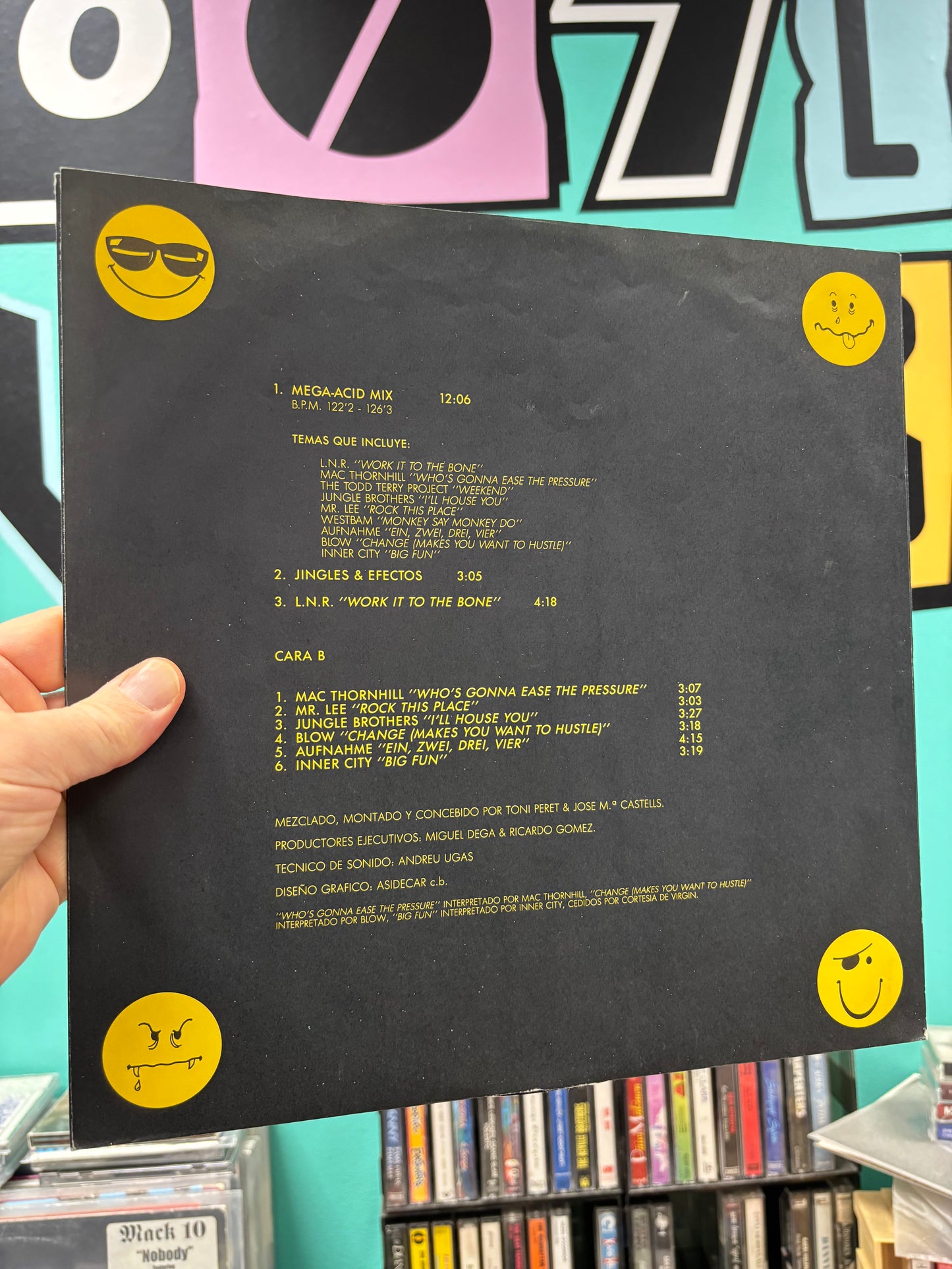 Acid Mix, LP, Compilation, Partially Mixed, 1st pressing, Only LP version, Max Music, Spain 1989