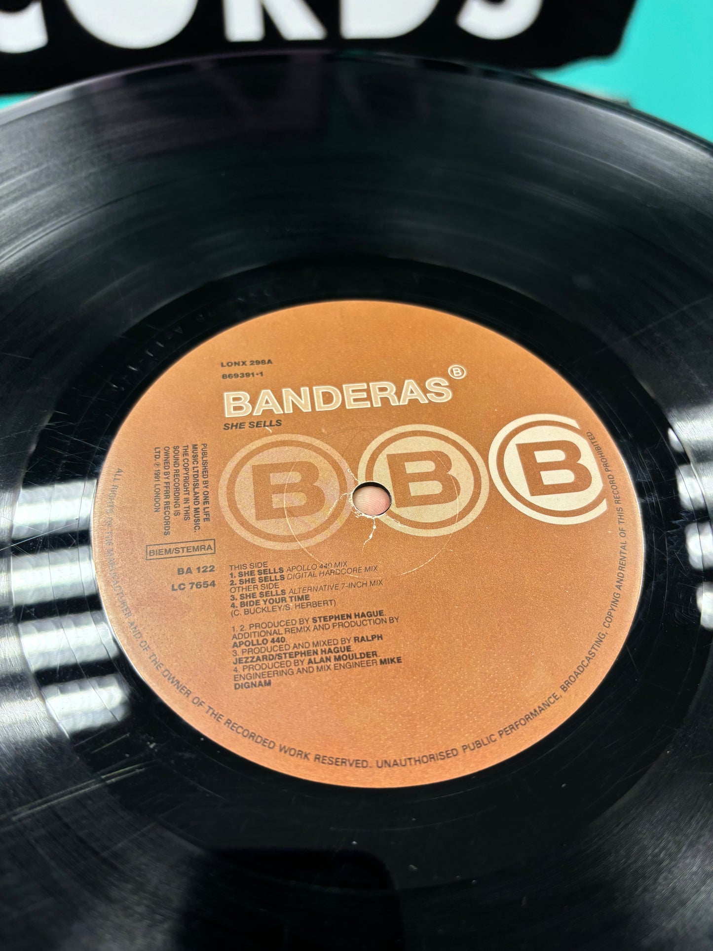 Banderas: She Sells, 12inch, London Records, UK 1991