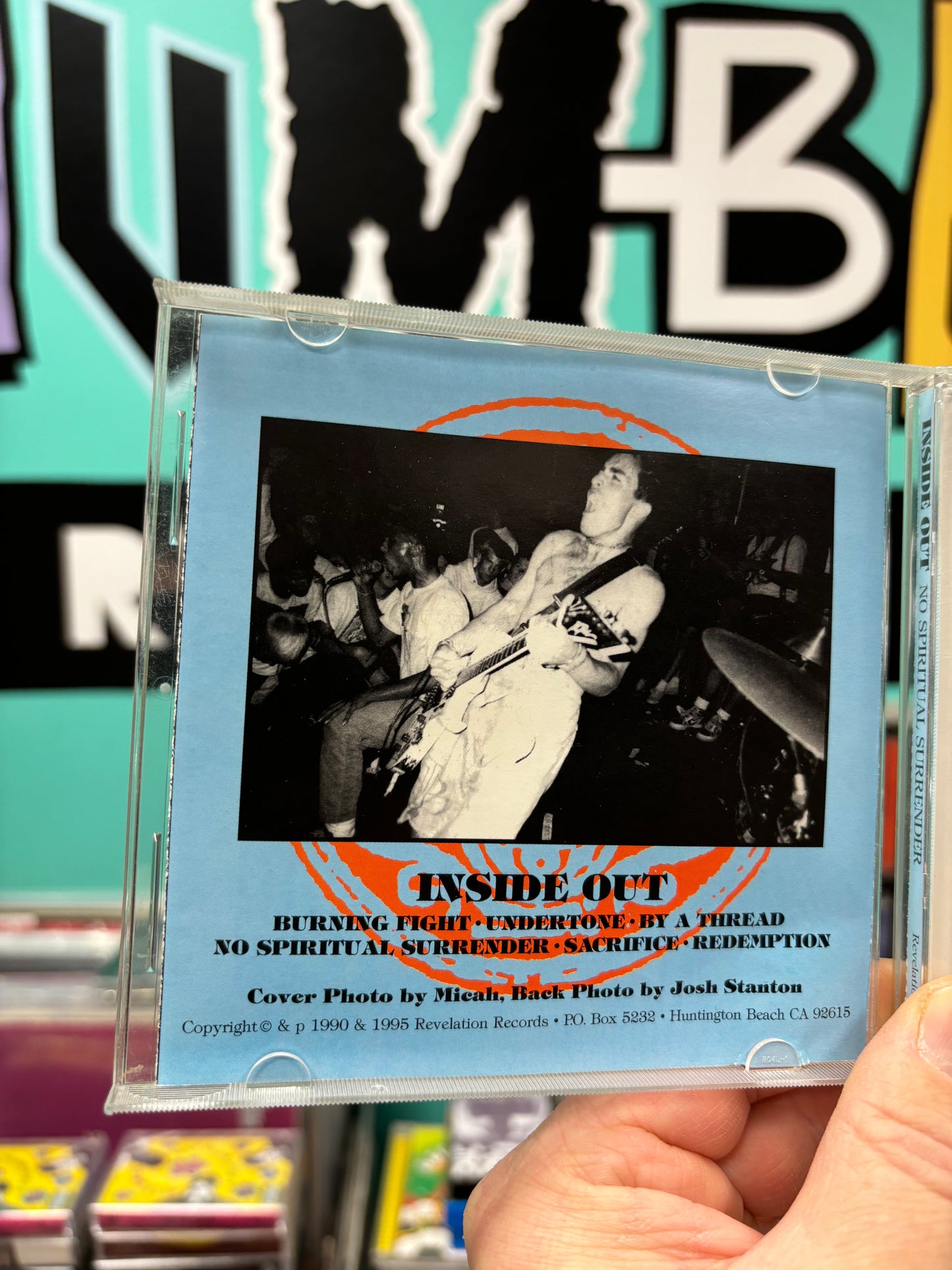 Inside Out: No Spiritual Surrender, CD, EP, reissue, Cinram, Richmond pressing, Revelation Records, US 1995