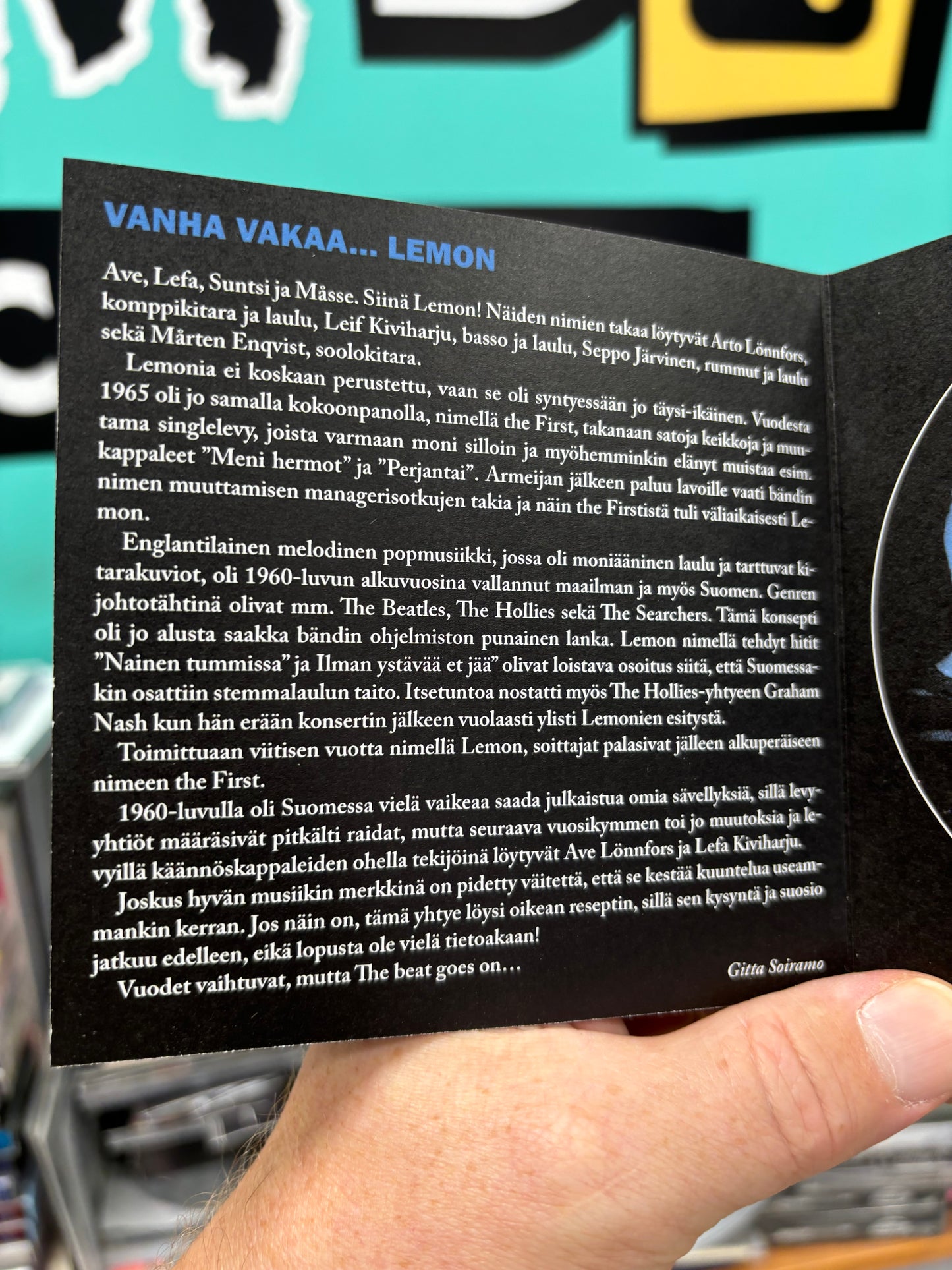 Lemon: Vanha Vakaa, reissue, Only CD pressing, Rocket Records, Finland 2011