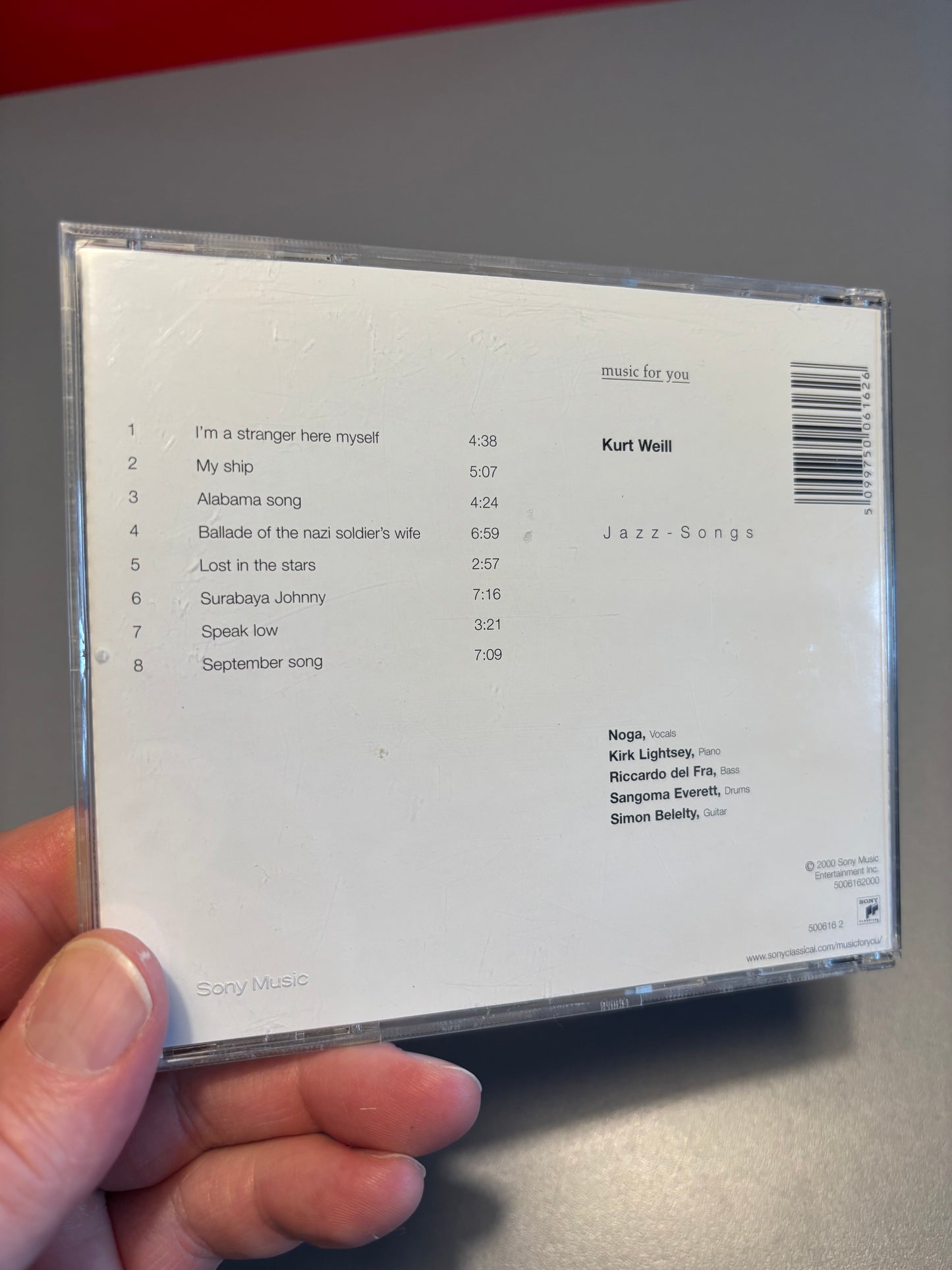 Noga & Quartet: Kurt Weill - Jazz Songs, CD, Sony Classsical, France 2001