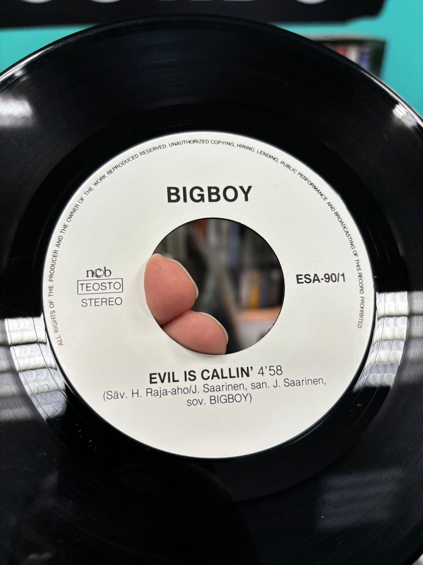 Bigboy: Arson, 7inch, Self-released, Only pressing, Finland 1990