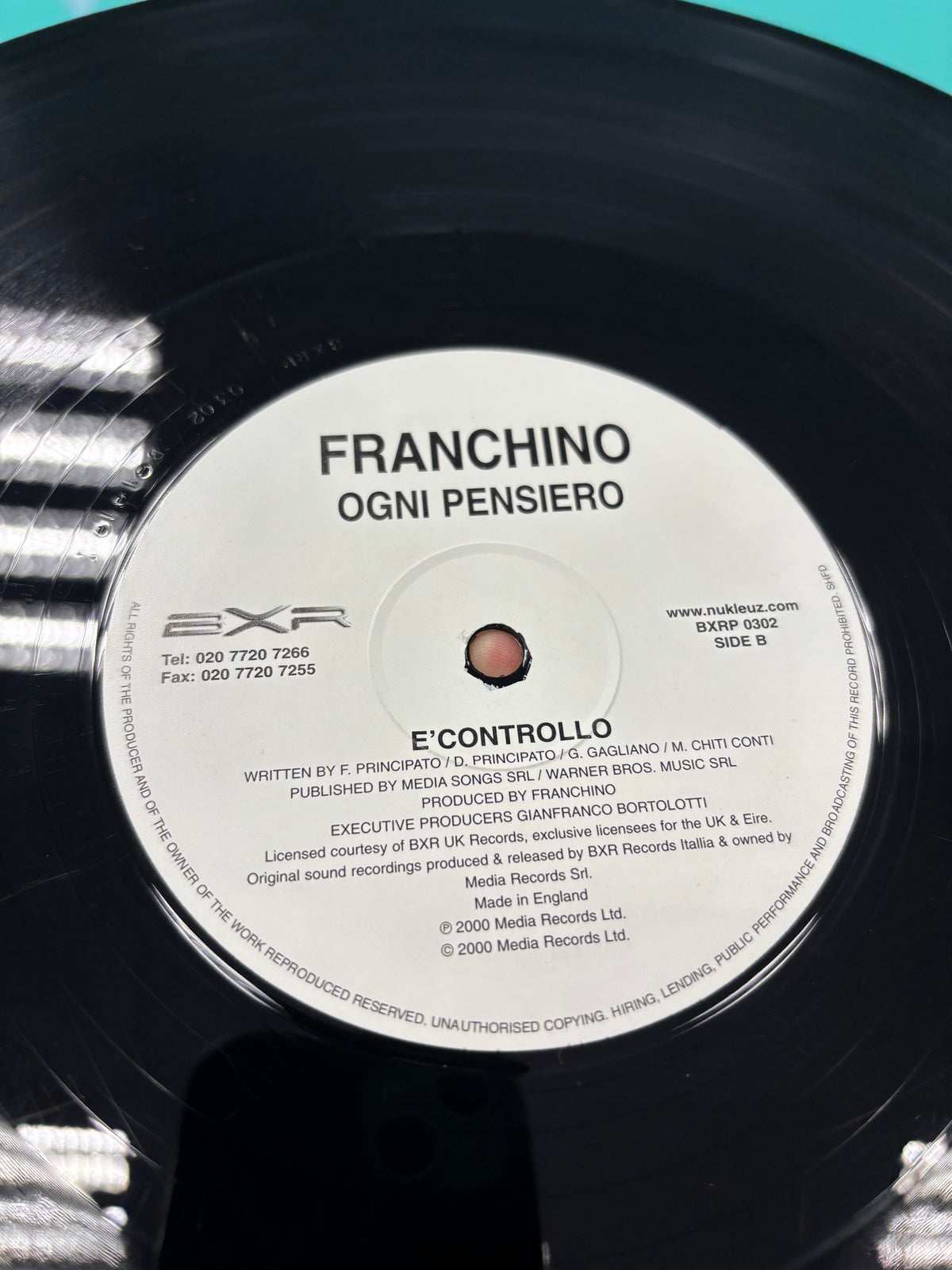Franchino: Ogni Pensiero, 12inch, reissue, BXR UK, UK 2001