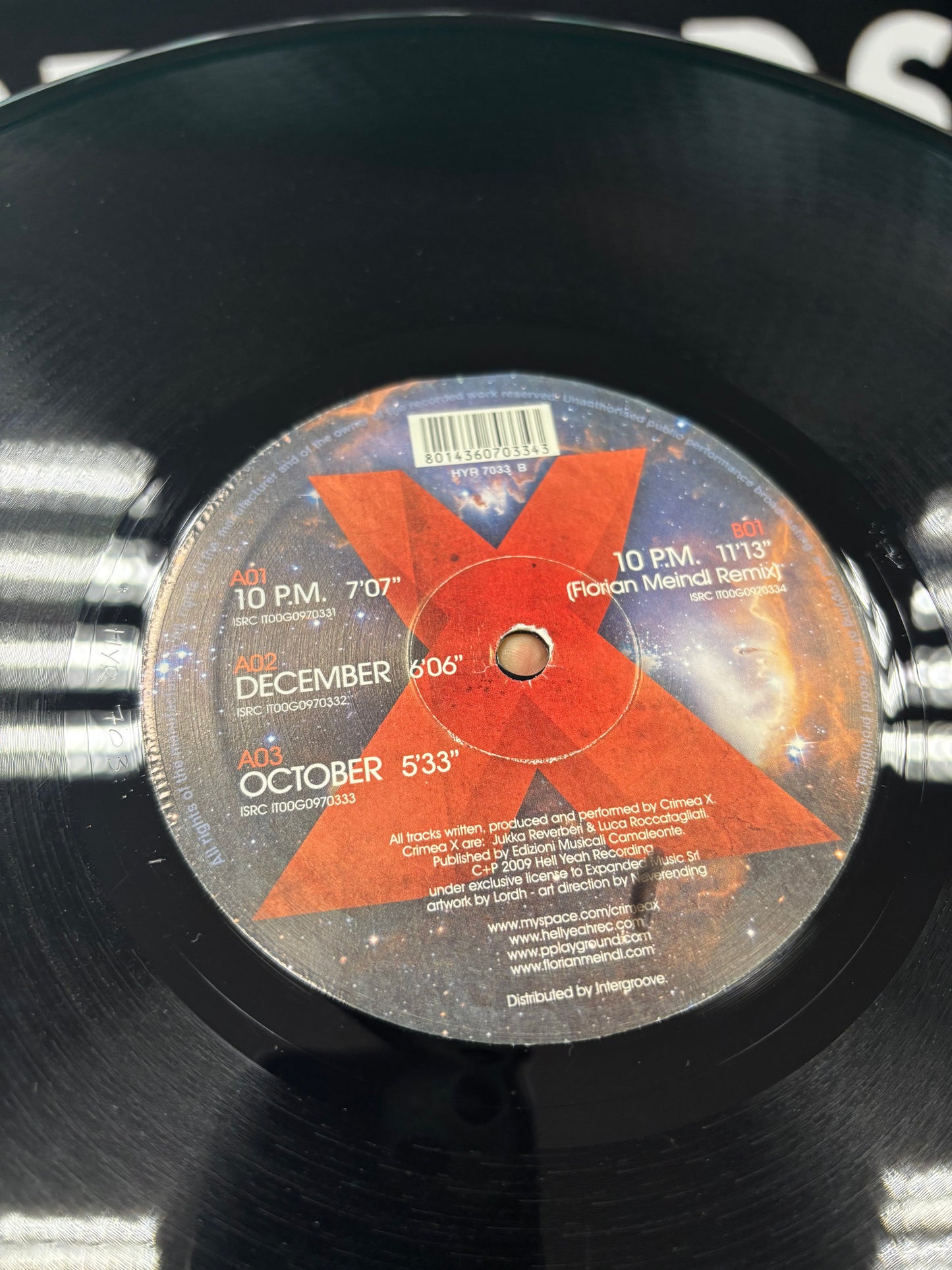 Crimea X: Phoros EP, 12inch, Only official pressing, Hell Yeah Recordings, Italy 2009