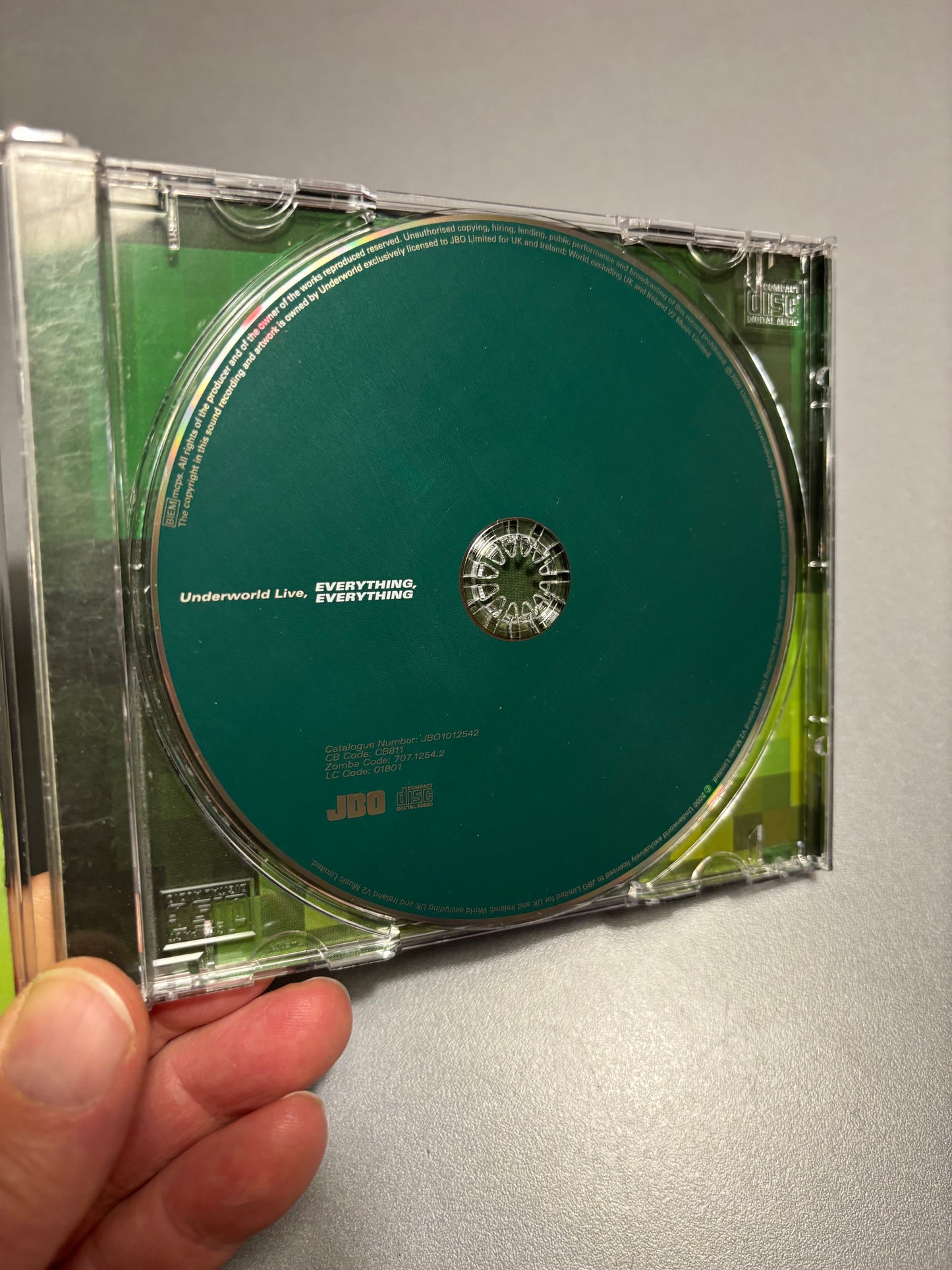Underworld: Everything, Everything (Underworld Live), CD, JBO, UK 2000
