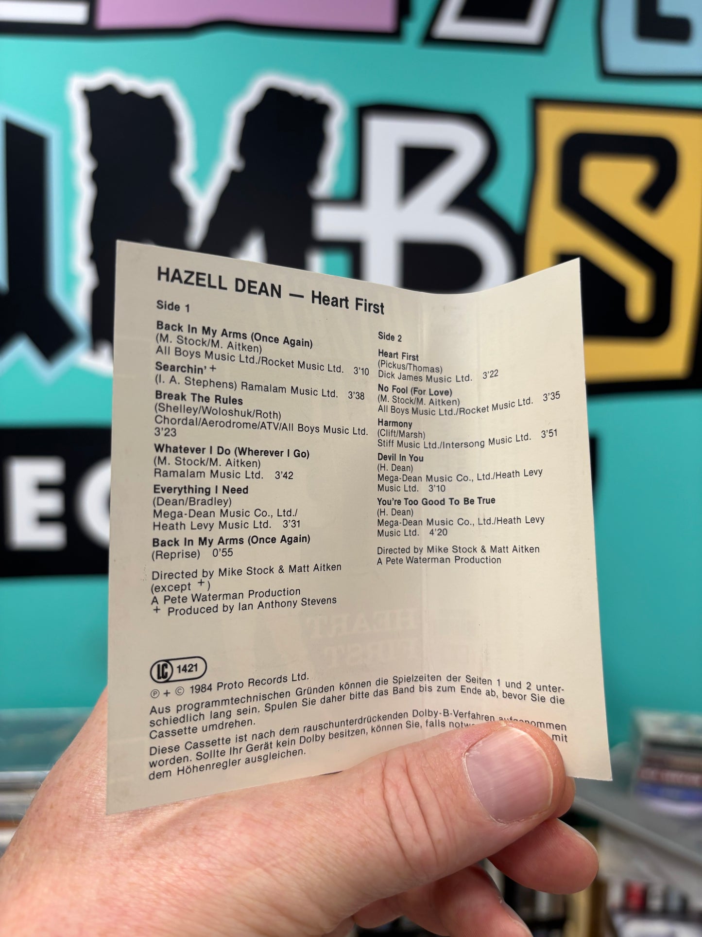 Hazell Dean: Heart First, C-cassette, Proto, Germany 1984