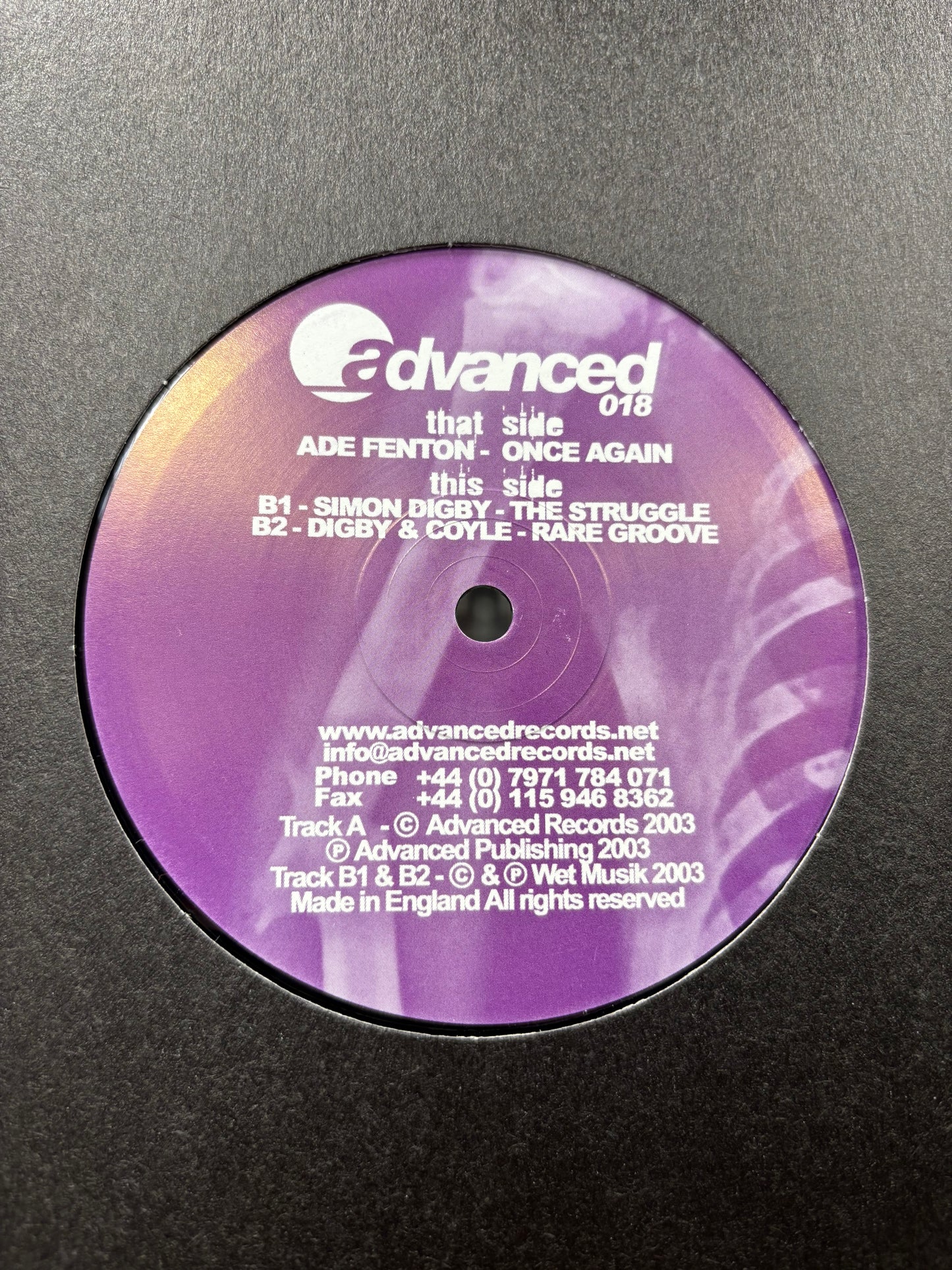 Guilty By Association EP, 12inch, Only official pressing, Advanced, UK 2003