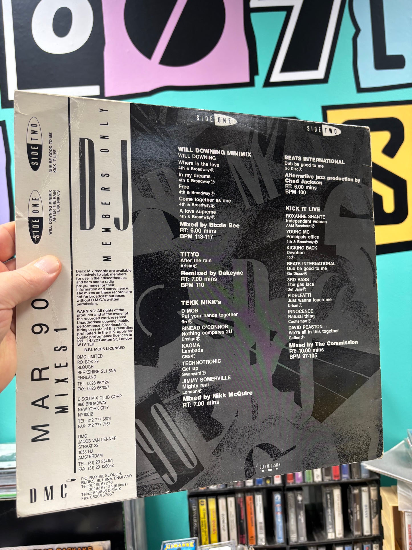 DMC - Mixes 1 - March 90, LP, Partially Mixed, DMC, UK 1990