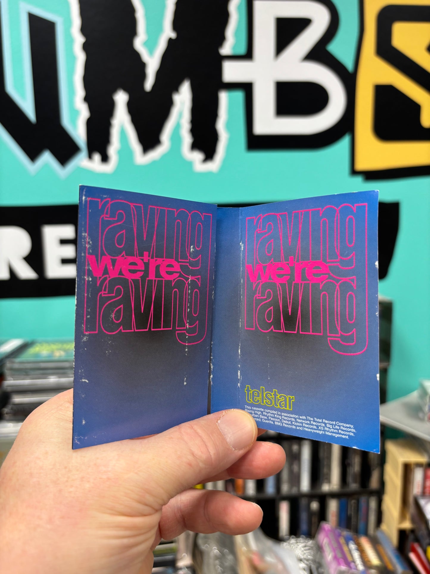 Raving We’re Raving, cassette, Only cassette pressing, Compilation, Telstar, UK & Ireland 1992