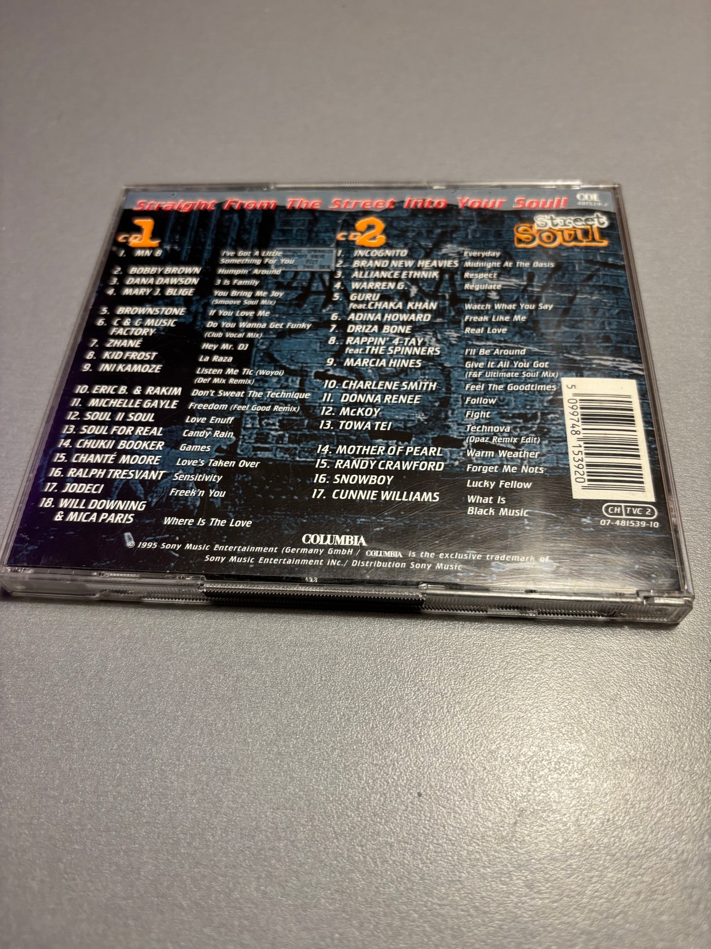 Street Soul, 2CD, Only pressing, Compilation, Columbia, Germany, Austria & Switzerland 1995