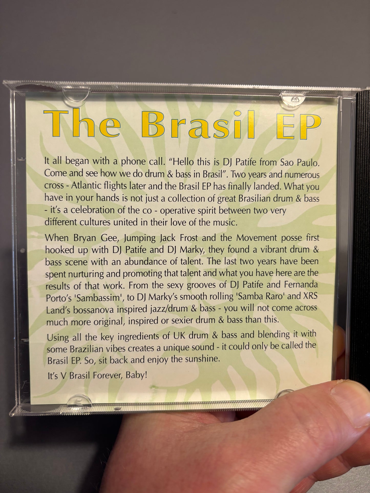 V Recordings - The Brasil EP, CD, V Recordings, UK 2001