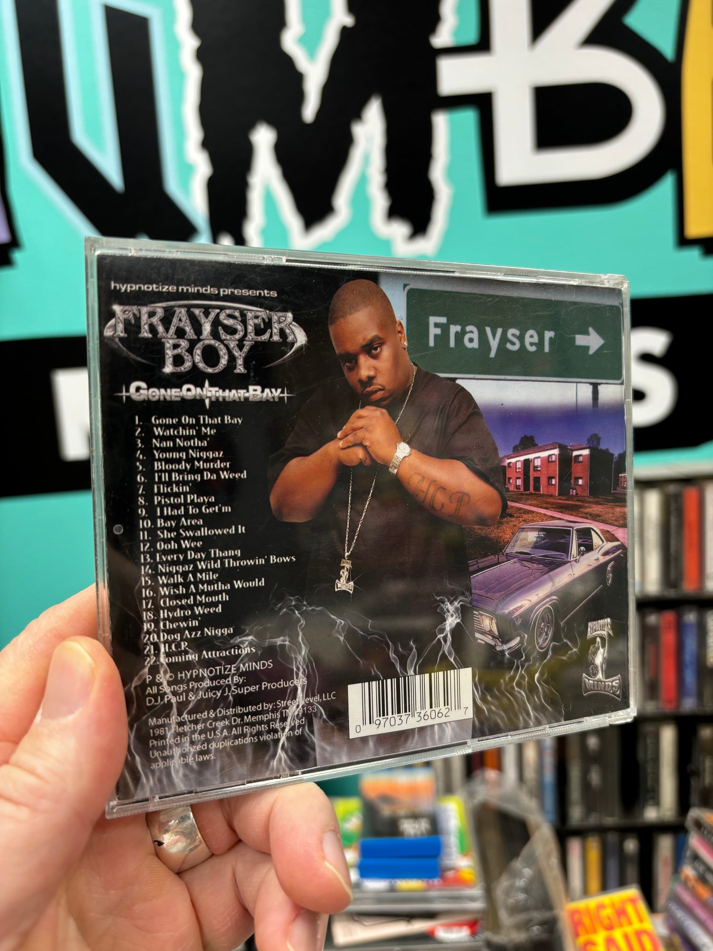 Frayser Boy: Gone On That Bay, CD, 1st pressing, Hypnotize Mindz, US 2003