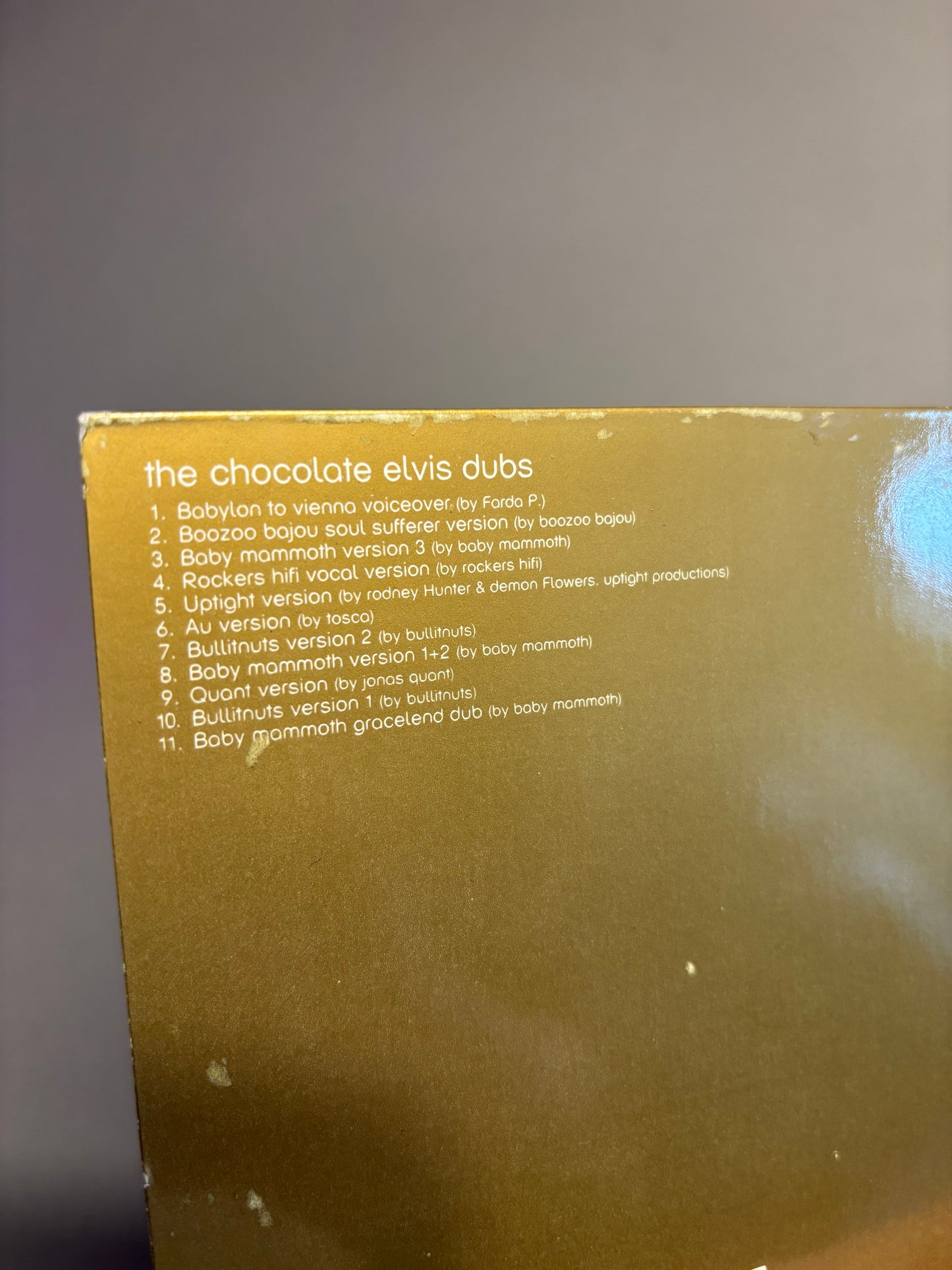 Tosca: The Chocolate Elvis Dubs, CD, 1st pressing, G-Stone Recordings, Europe 1999