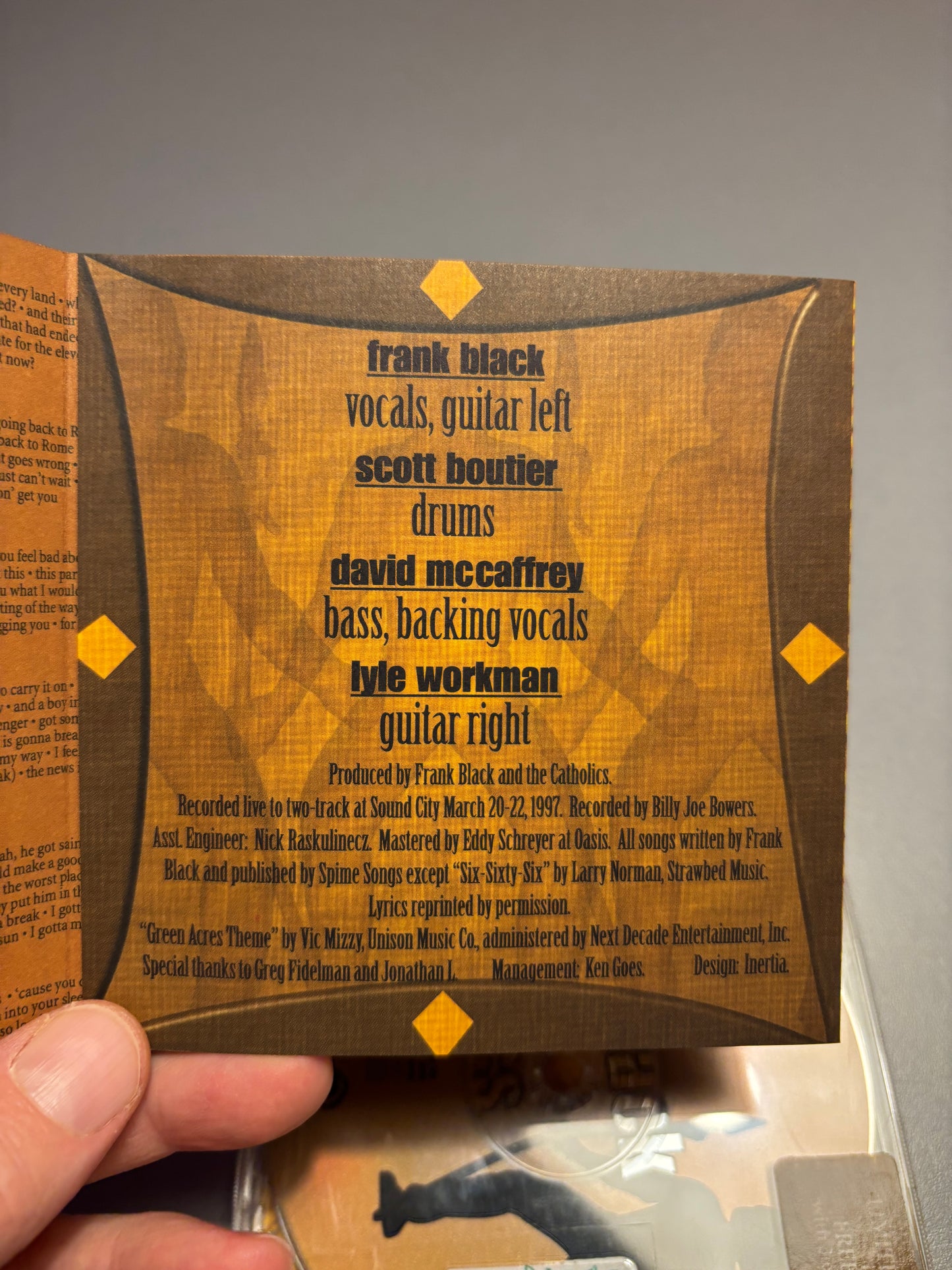 Frank Black and The Catholics: Frank Black And The Catholics, 2CD, Limited Edition, Play It Again Sam Records, Europe 1998