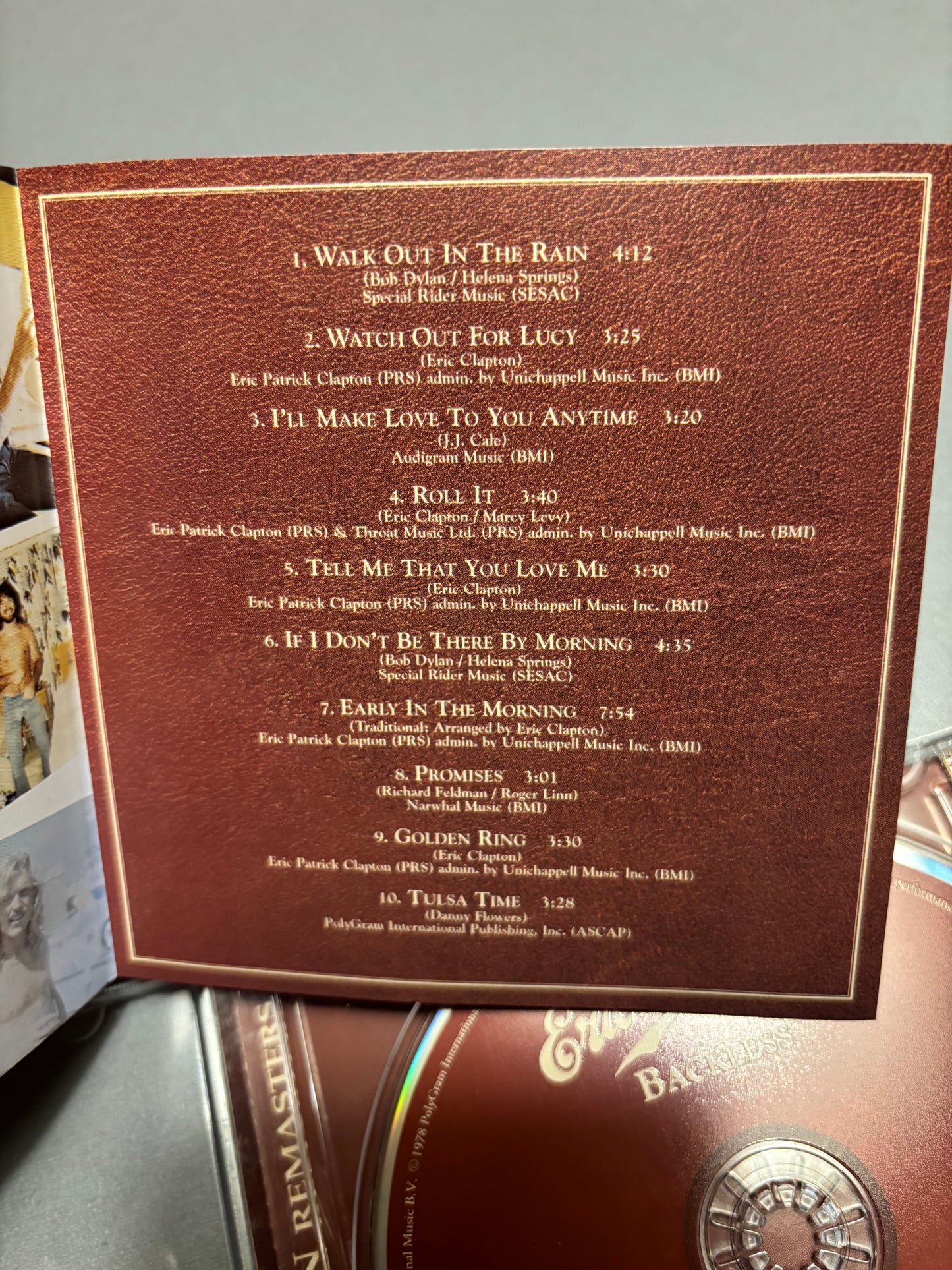 Eric Clapton: Backless, CD, reissue, remastered, Polydor, Europe year?