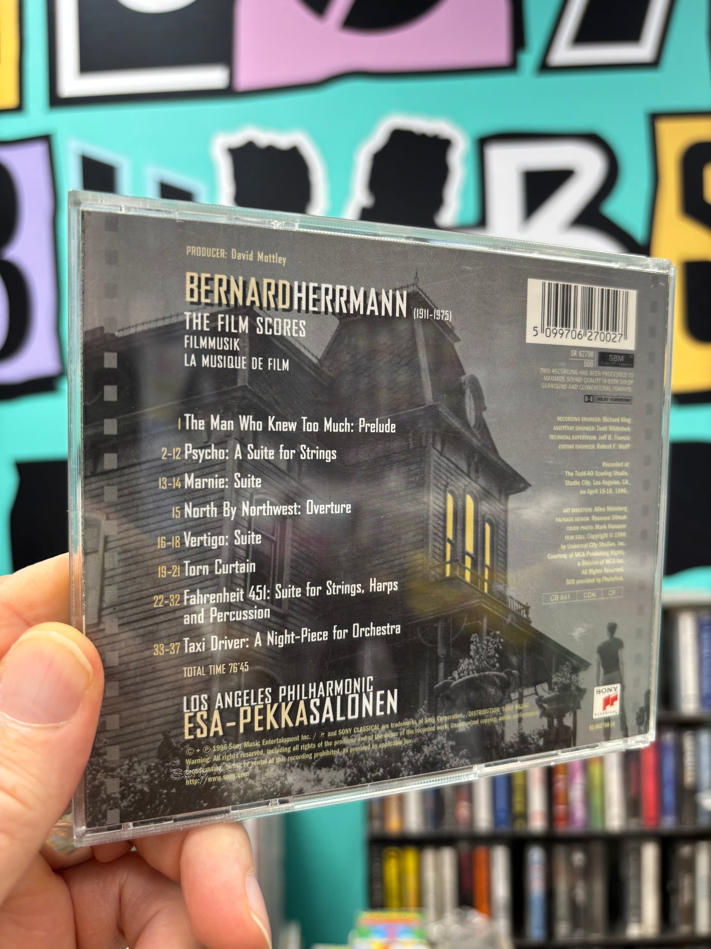 Bernard Herrmann, The Film Scores, Salonen, Los Angeles Philharmonic, CD, Dolby Surround, Sony Classical, Europe 1996