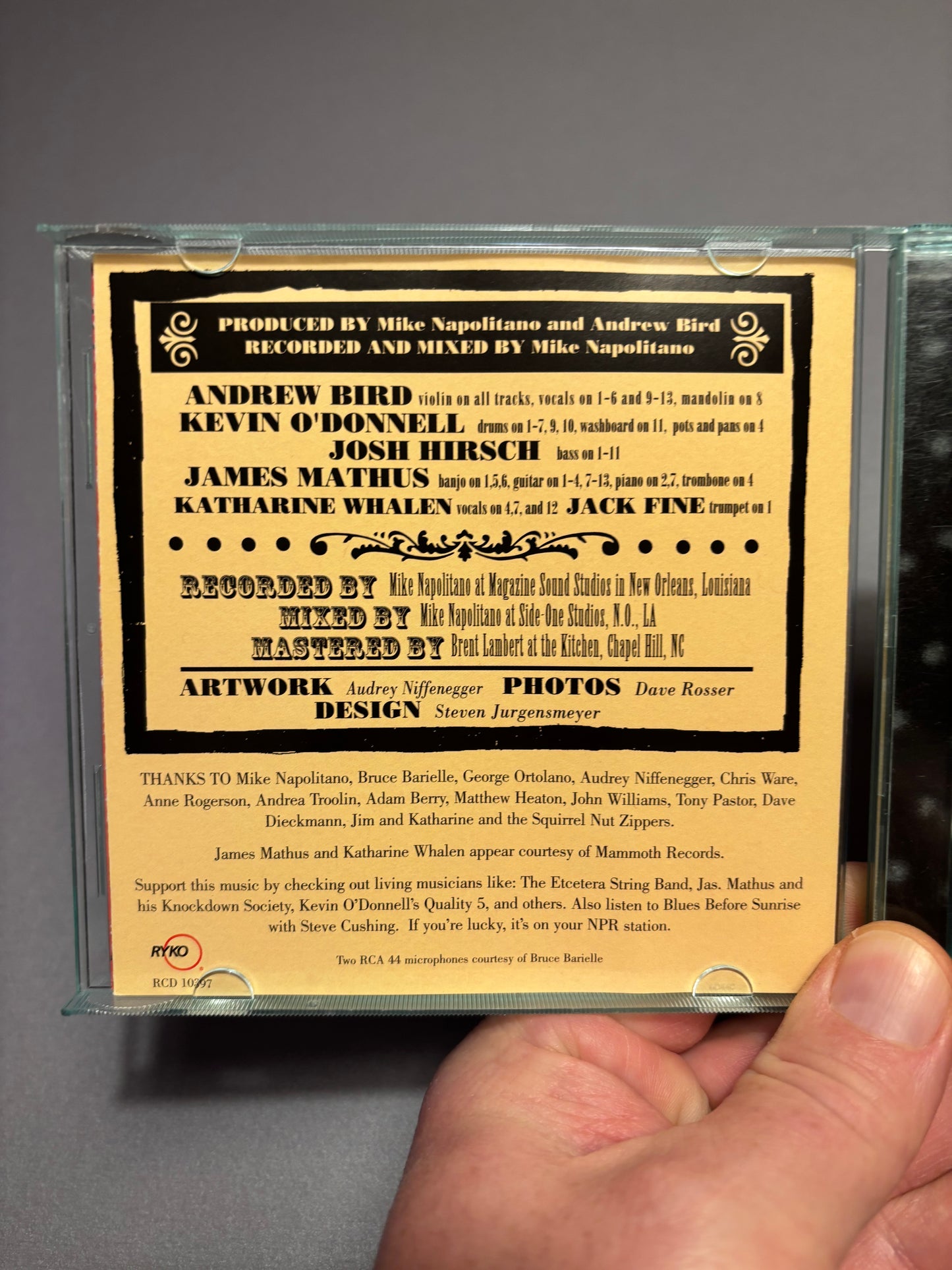 Andrew Bird’s Bowl Of Fire: Thrills, CD, reissue, Rykodisc, US 1998?