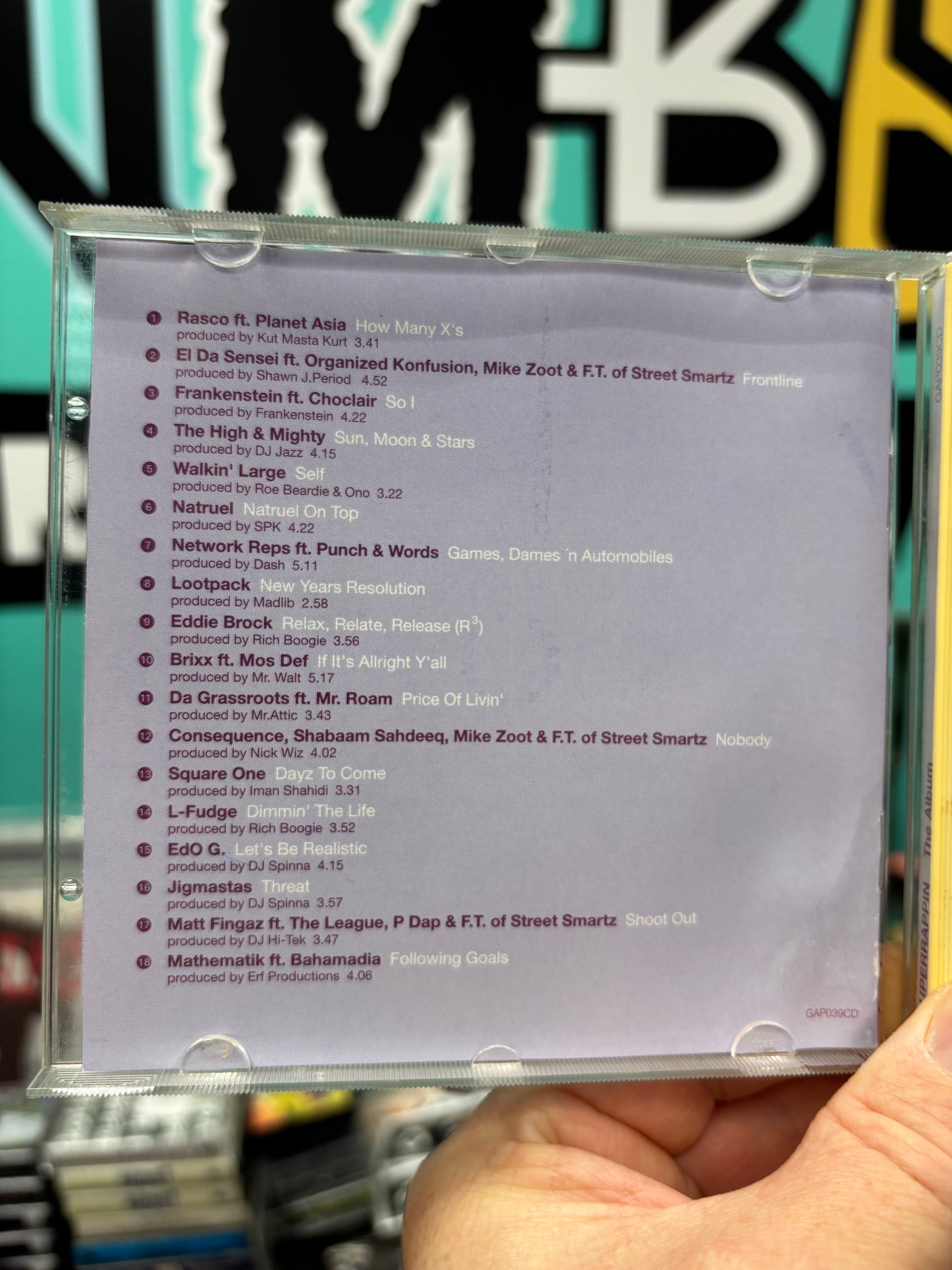 Superrappin - The Album, CD, 1st pressing, Groove Attack Productions, Germany 1999