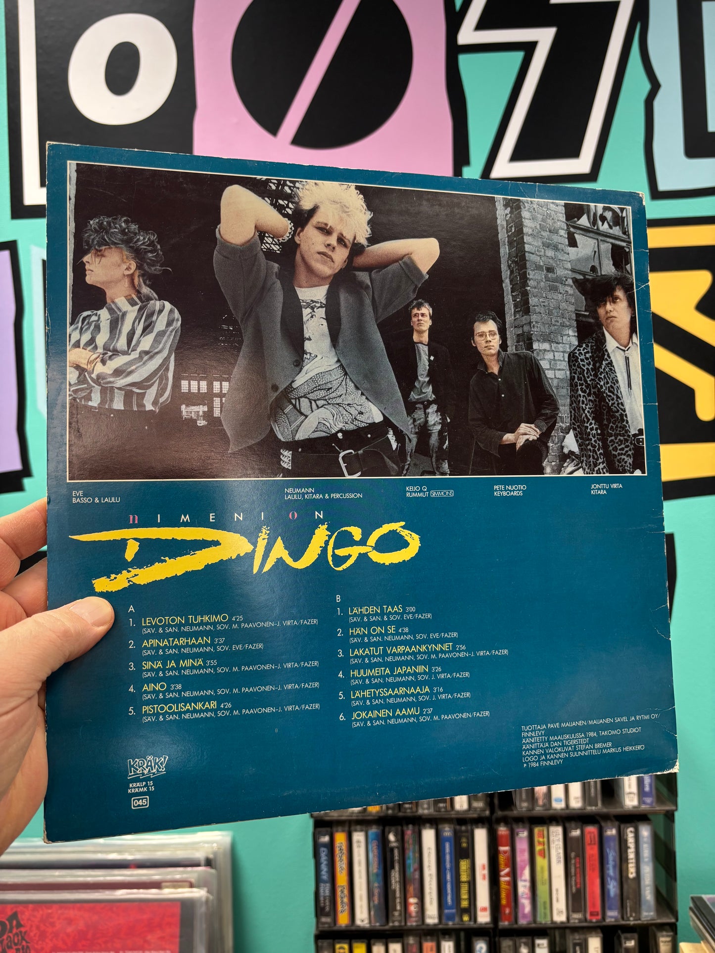 Dingo: Nimeni On Dingo, LP, 1st pressing, Kräk!, Finland 1984