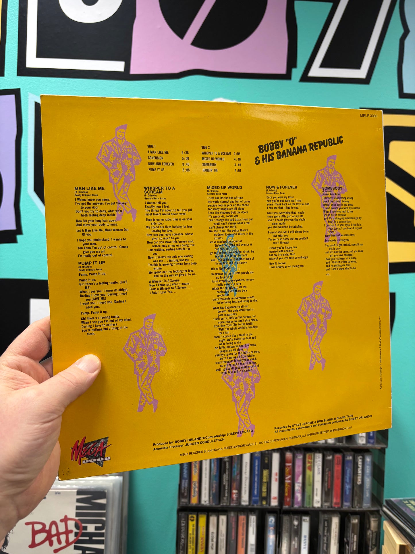 Bobby ”O” & His Banana Republic: A Man Like Me, LP, Mega Records, Scandinavia 1985