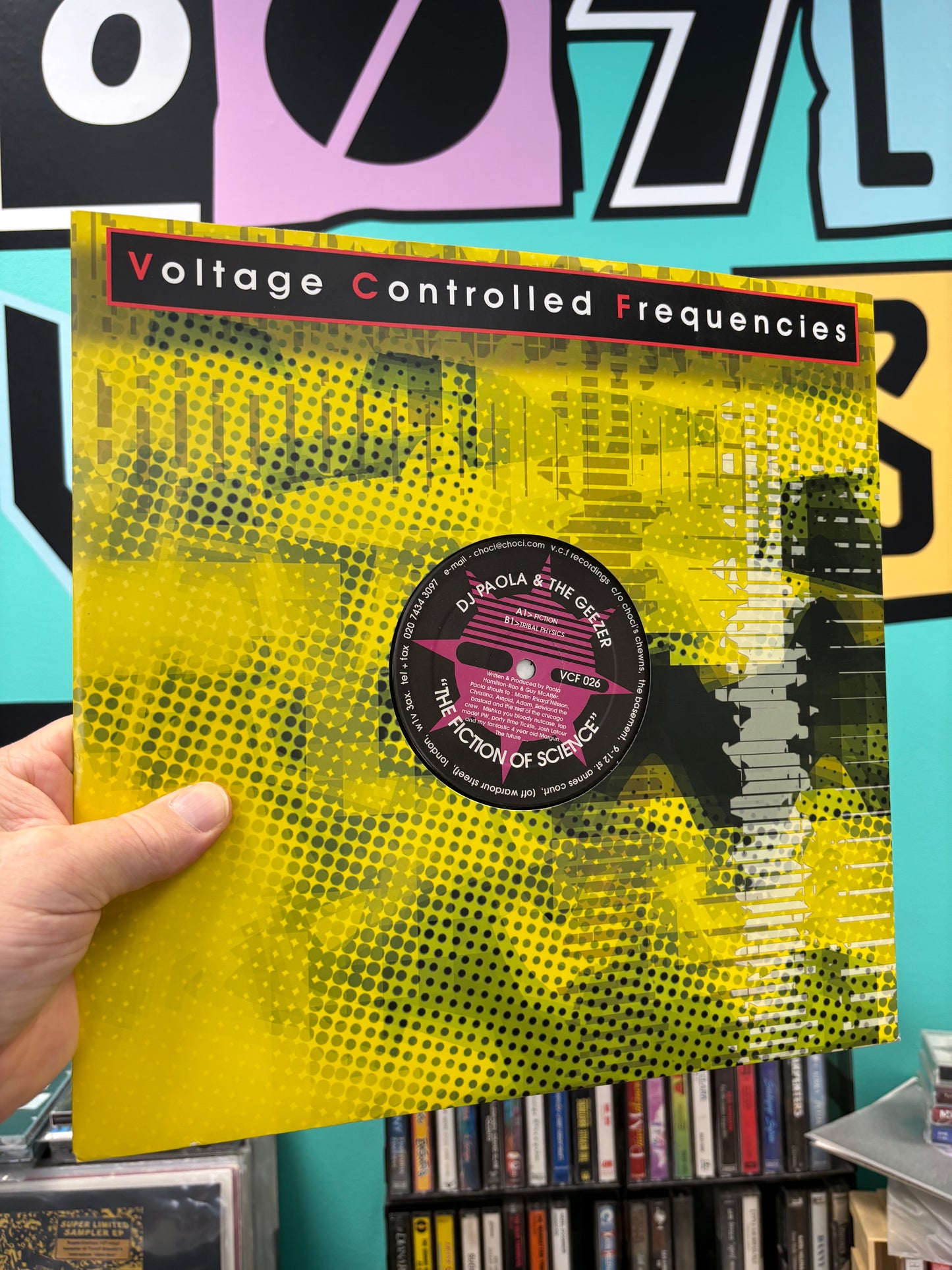 DJ Paola & The Geezer: The Fiction Of Science, 12inch, Only pressing, Voltage Controlled Frequencies, UK 2001