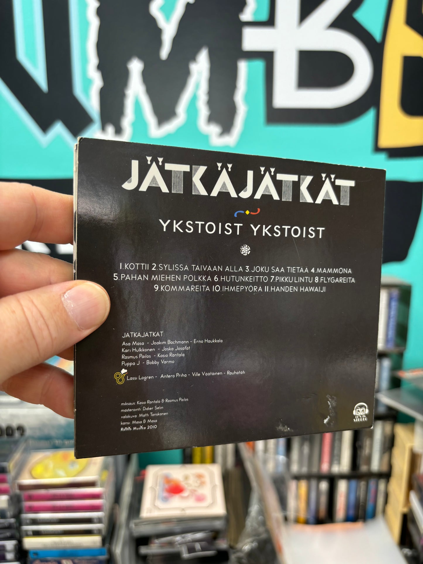 Jätkäjätkät: Ykstoist Ykstoist, CD, Only CD pressing, Roihis Musica, Finland 2010