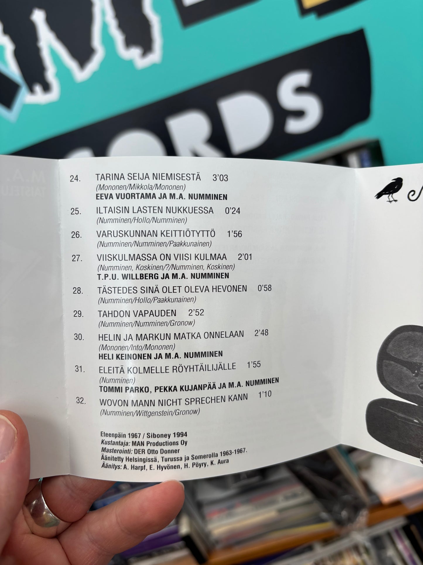 M.A. Numminen - Taisteluni -In Memoriam, CD, Only CD pressing, Love Records, Finland 1994