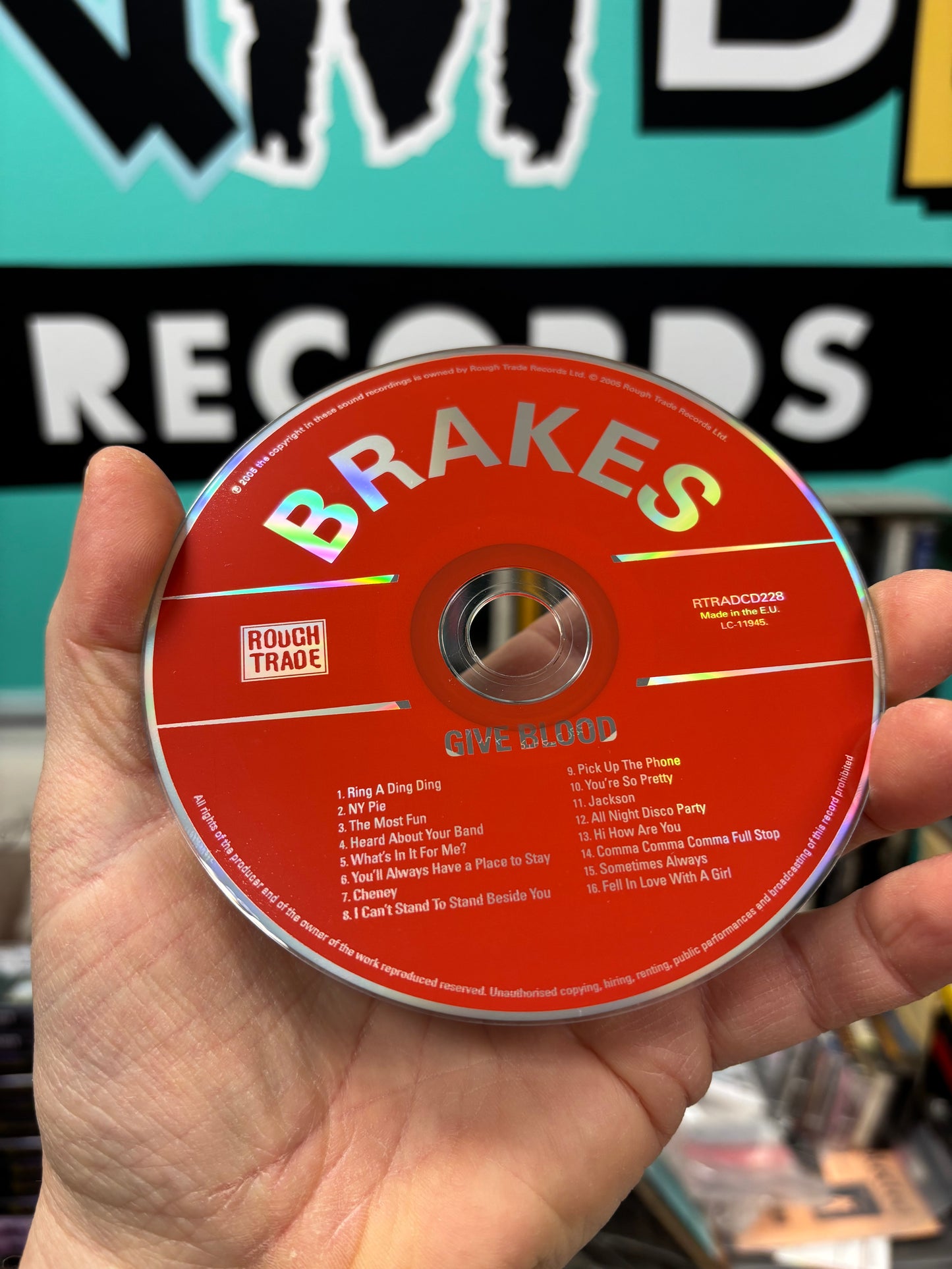 Brakes: Give Blood, CD, 1st pressing, Gatefold Cardboard Sleeve, Rough Trade, UK 2005