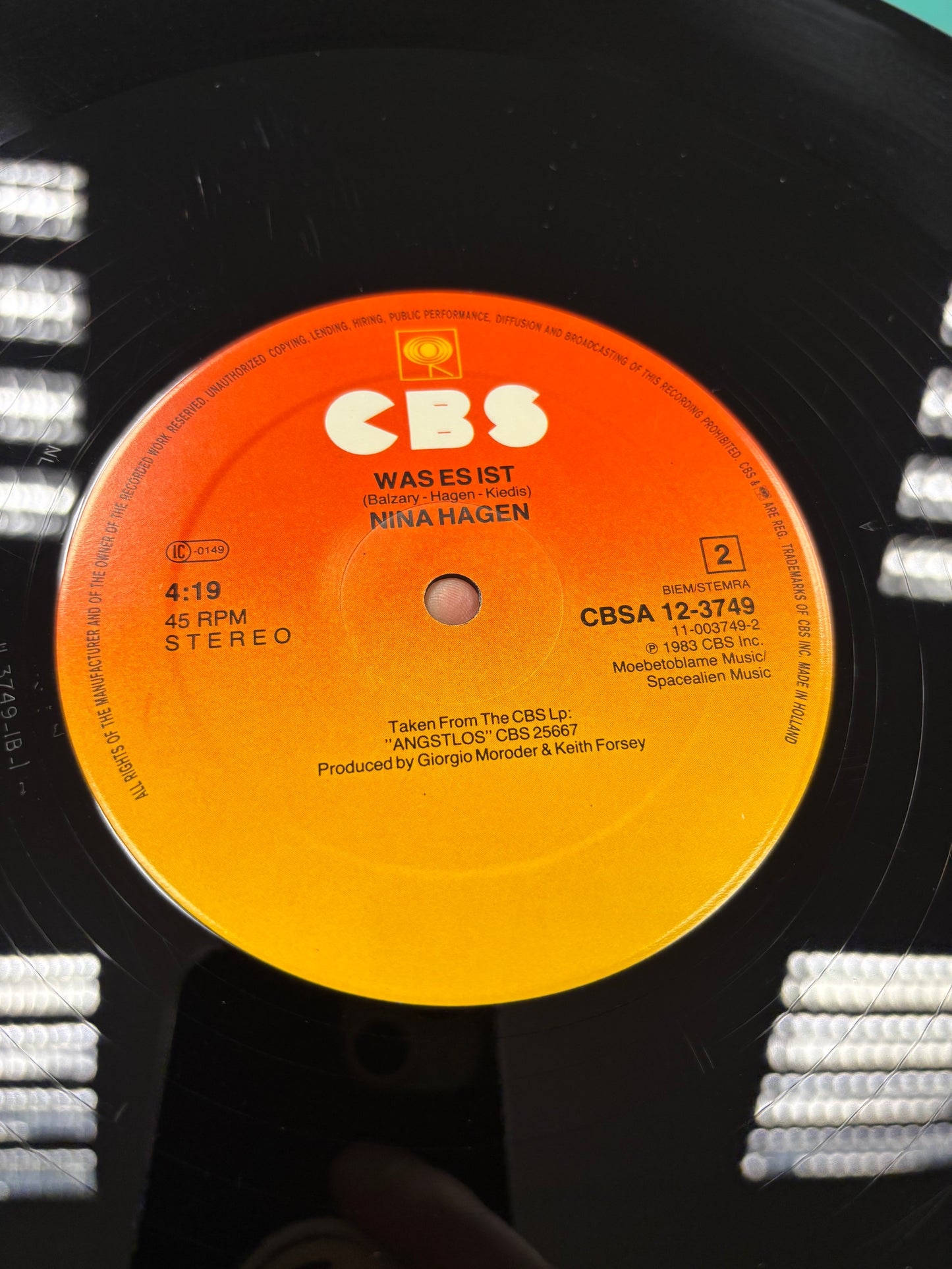 Nina Hagen: New York/N.Y and Was Es Ist, 12inch, CBS, Europe 1983