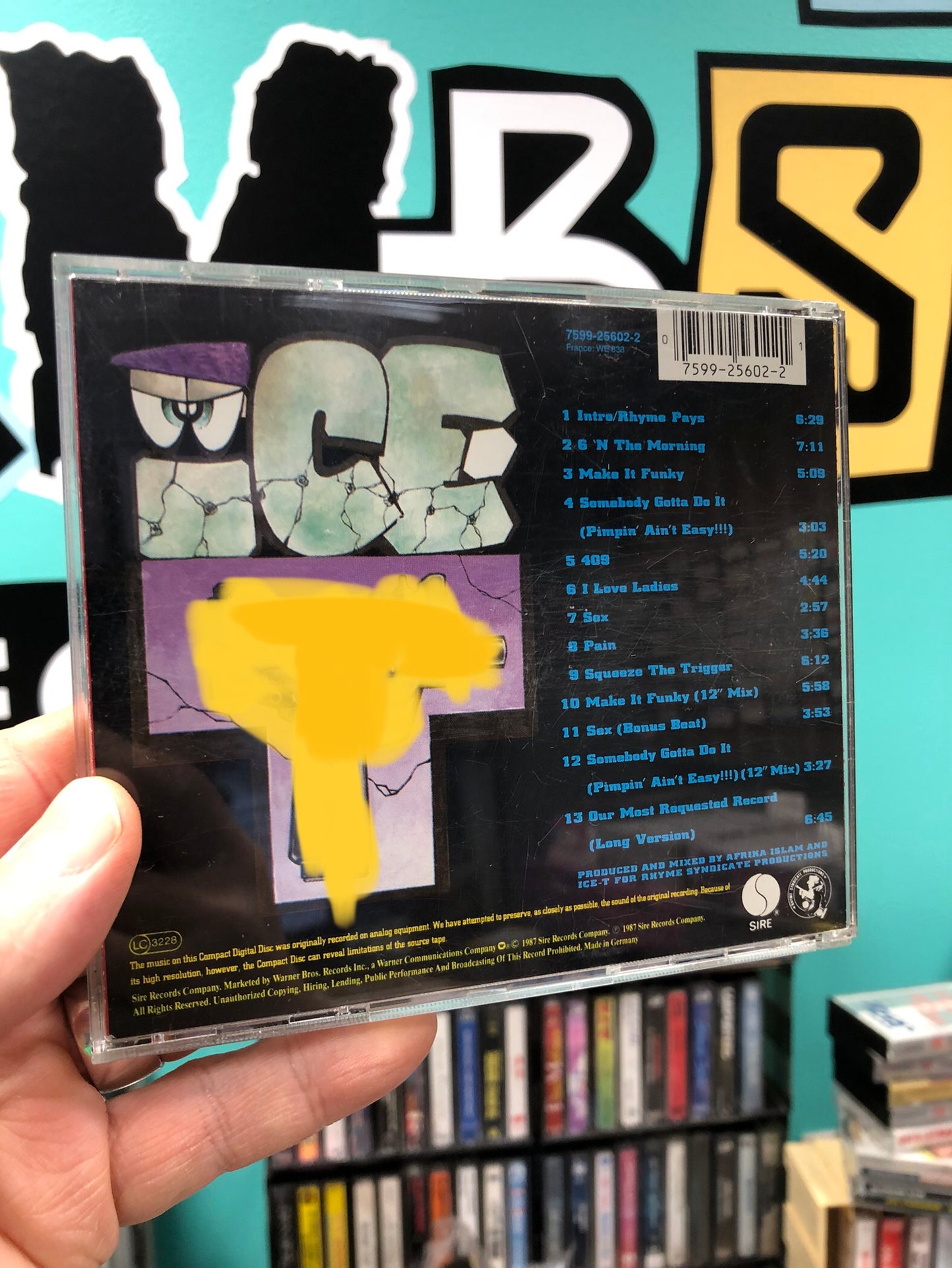 Ice-T: Rhyme Pays, reissue, CD, Europe 1987