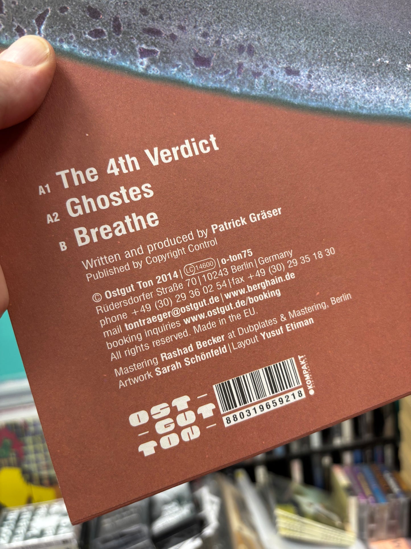 Answer Code Request: Breathe EP, 12inch, Only official pressing, Ostgut Ton, Germany 2014