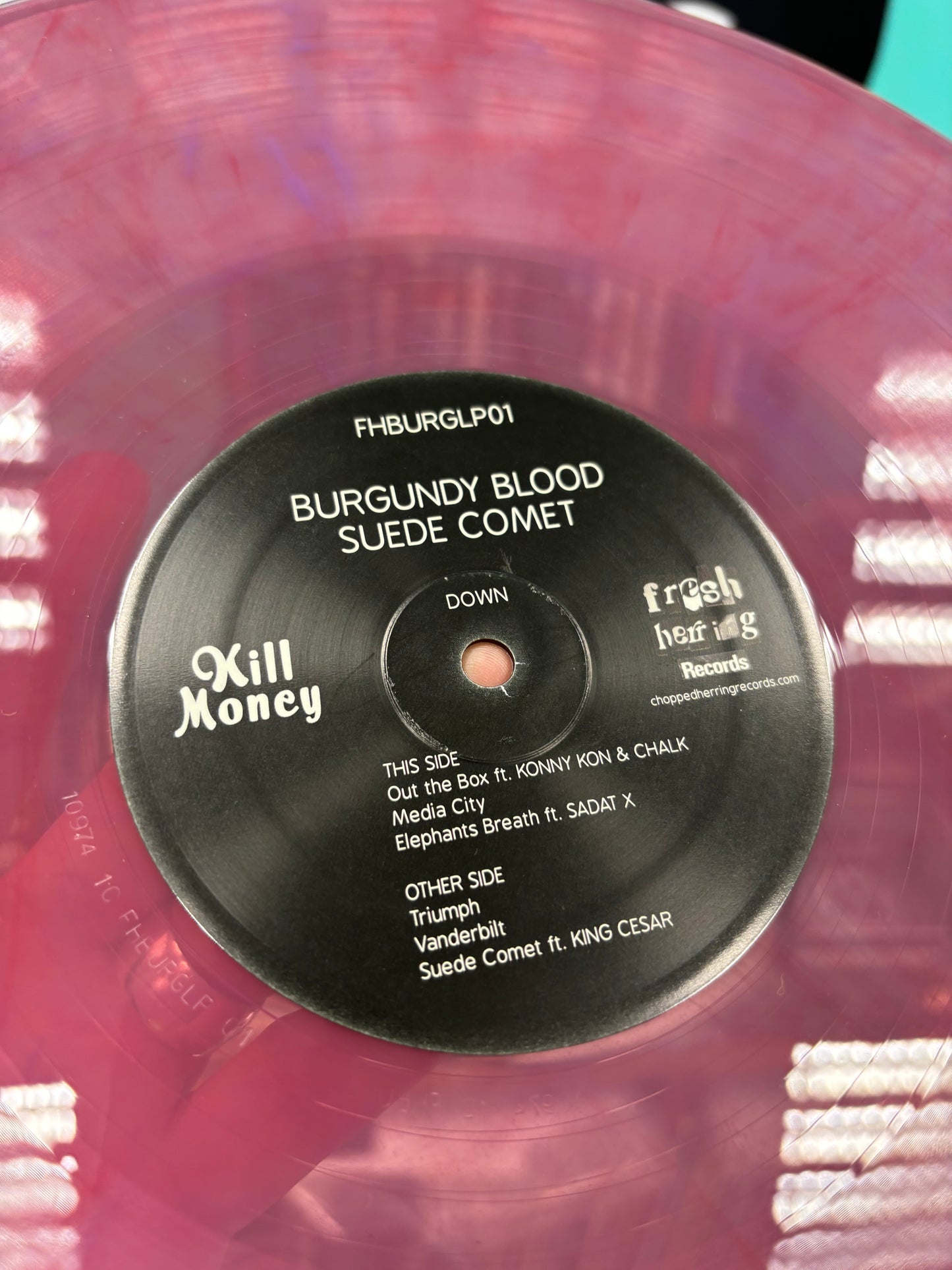 Burgundy Blood: Suede Comet, 2LP, gatefold, Limited Edition, Clear/Red/Purple, Fresh Herring Records, UK 2014