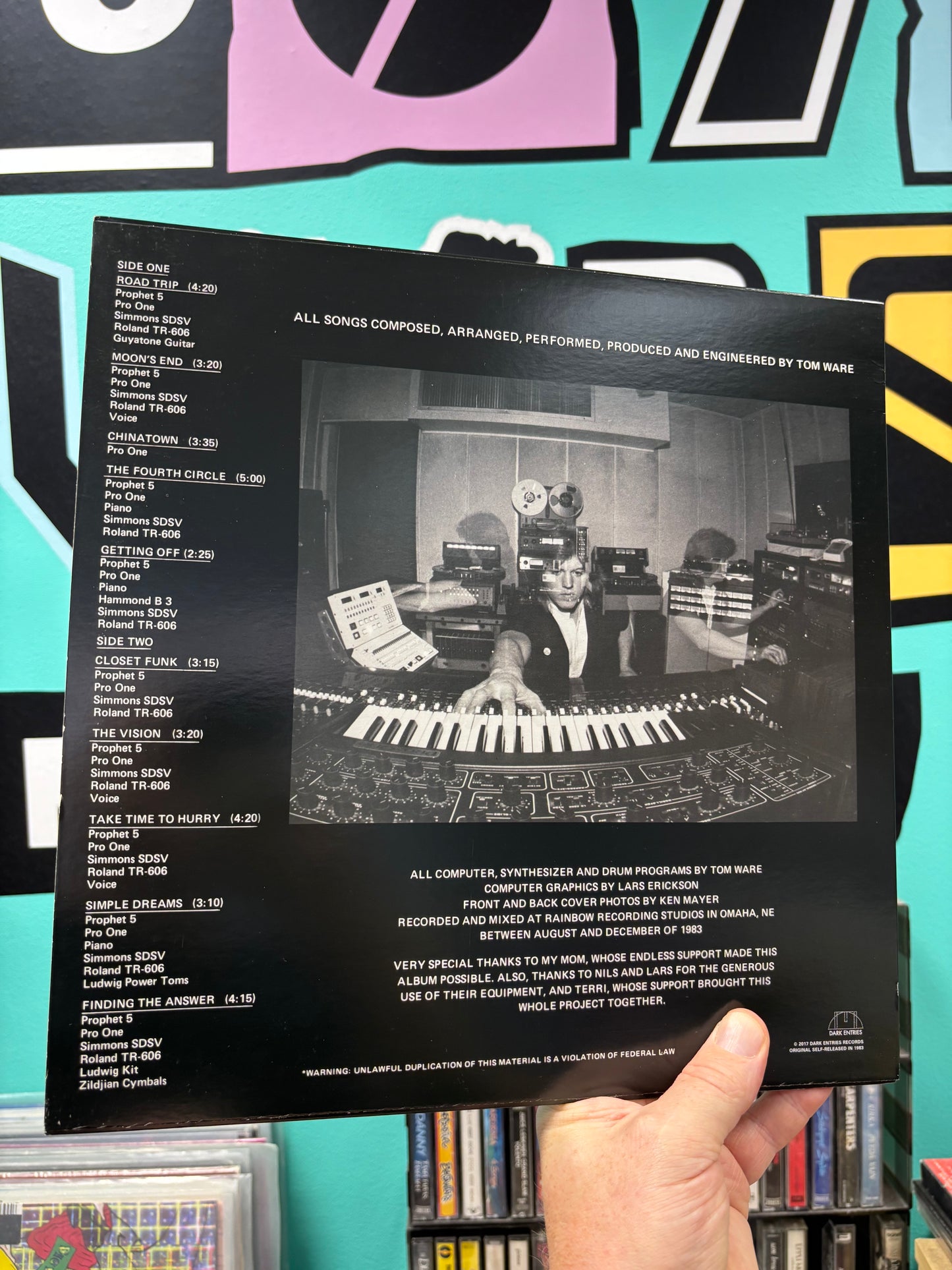 Tom Ware: Tom Ware, LP, reissue, remastered, Dark Entries, US 2017