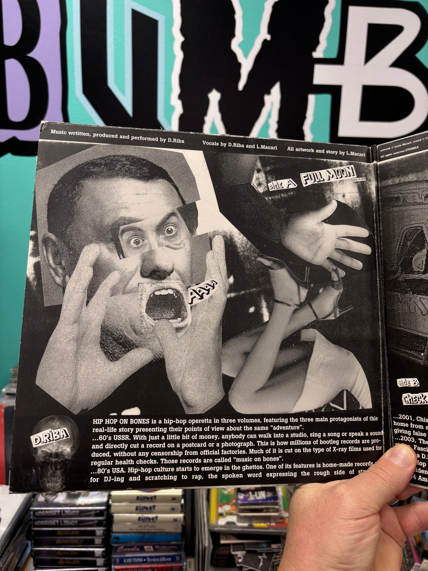 D. Riba & Lucia Macari: Hip-Hop Bones Vol. 1, 10inch, Only pressing, Gatefold, Limited Edition, Numbered, KidNap Records, Netherlands 2005