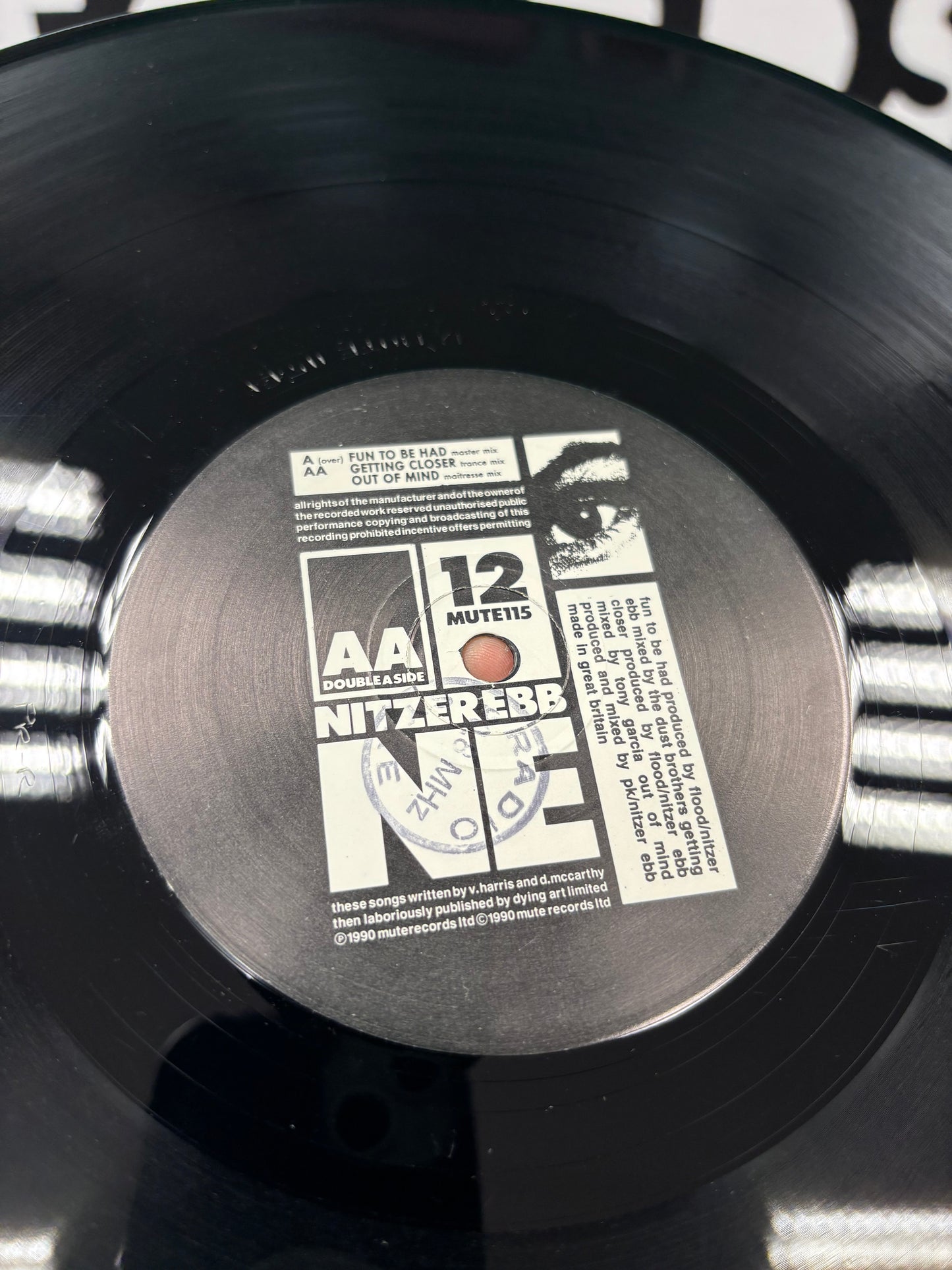 Nitzer Ebb: Fun To Be Had/Getting Closer (Mixes), 12inch, 1st pressing, Mute, UK 1990
