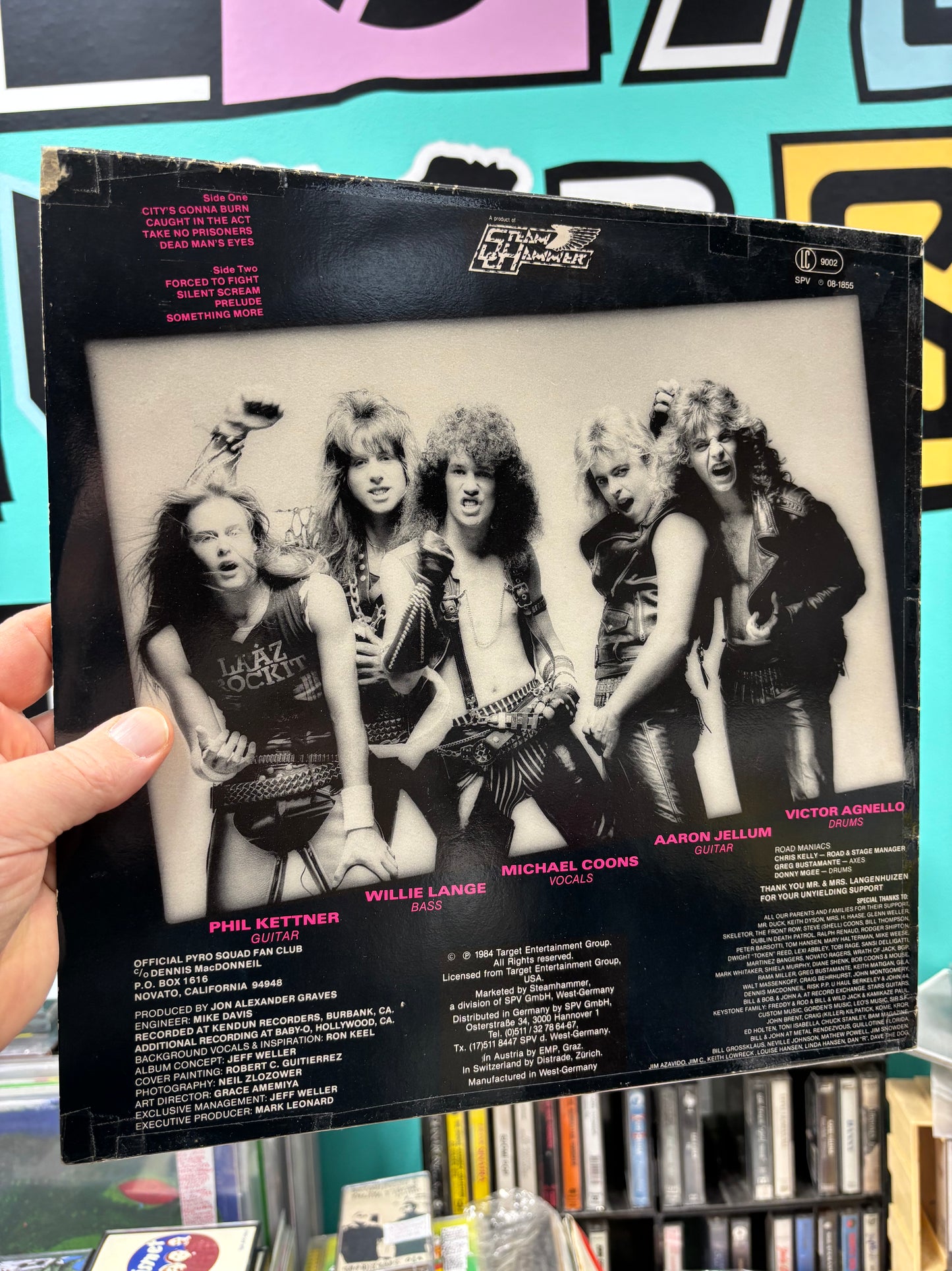 Laaz Rockit: City’s Gonna Burn, LP, Steamhammer, Germany 1985