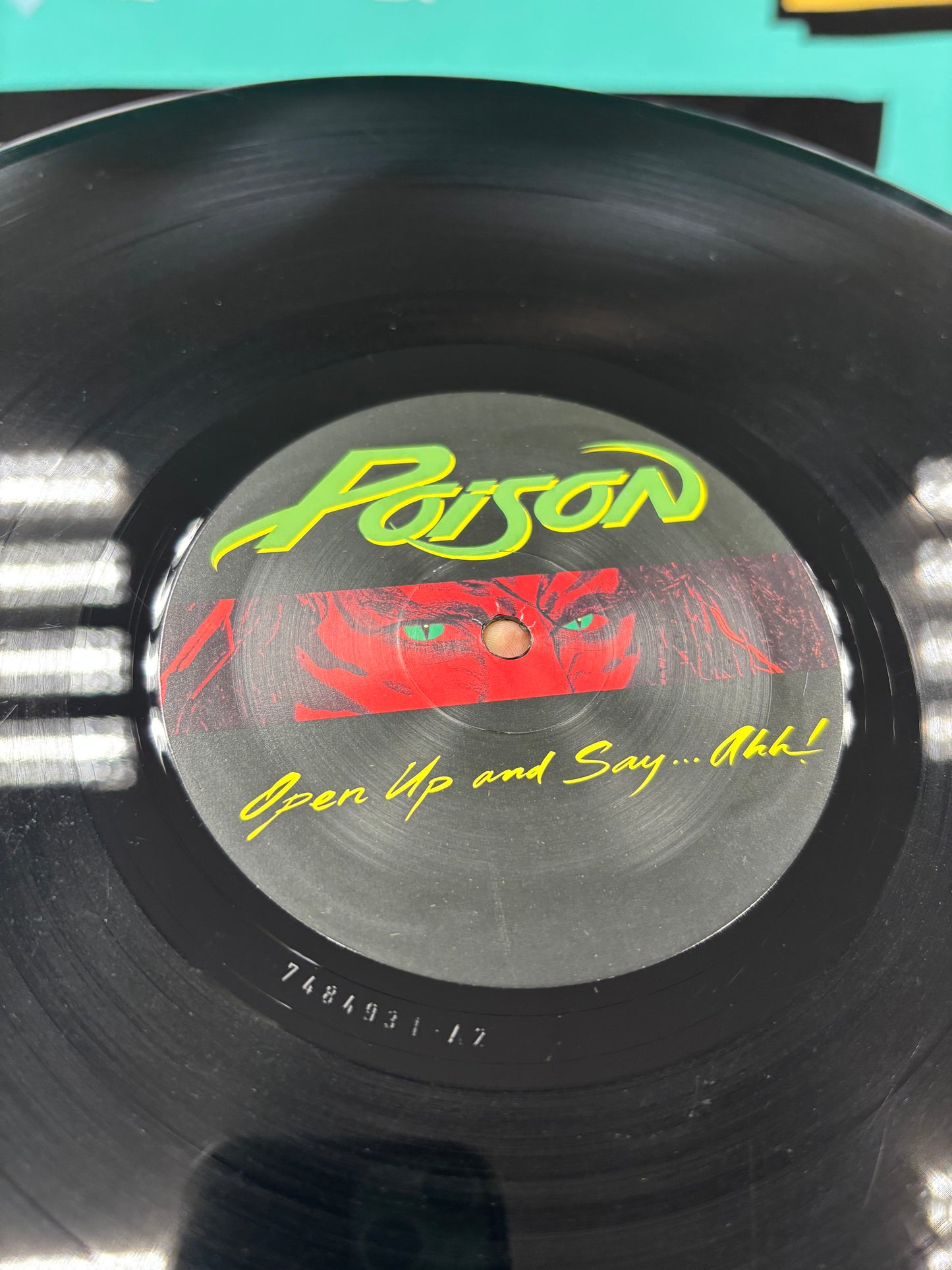 Poison: Open Up And Say…Ahh!, LP, Europe 1st pressing, Enigma, Capitol Records, EMI, Europe 1988
