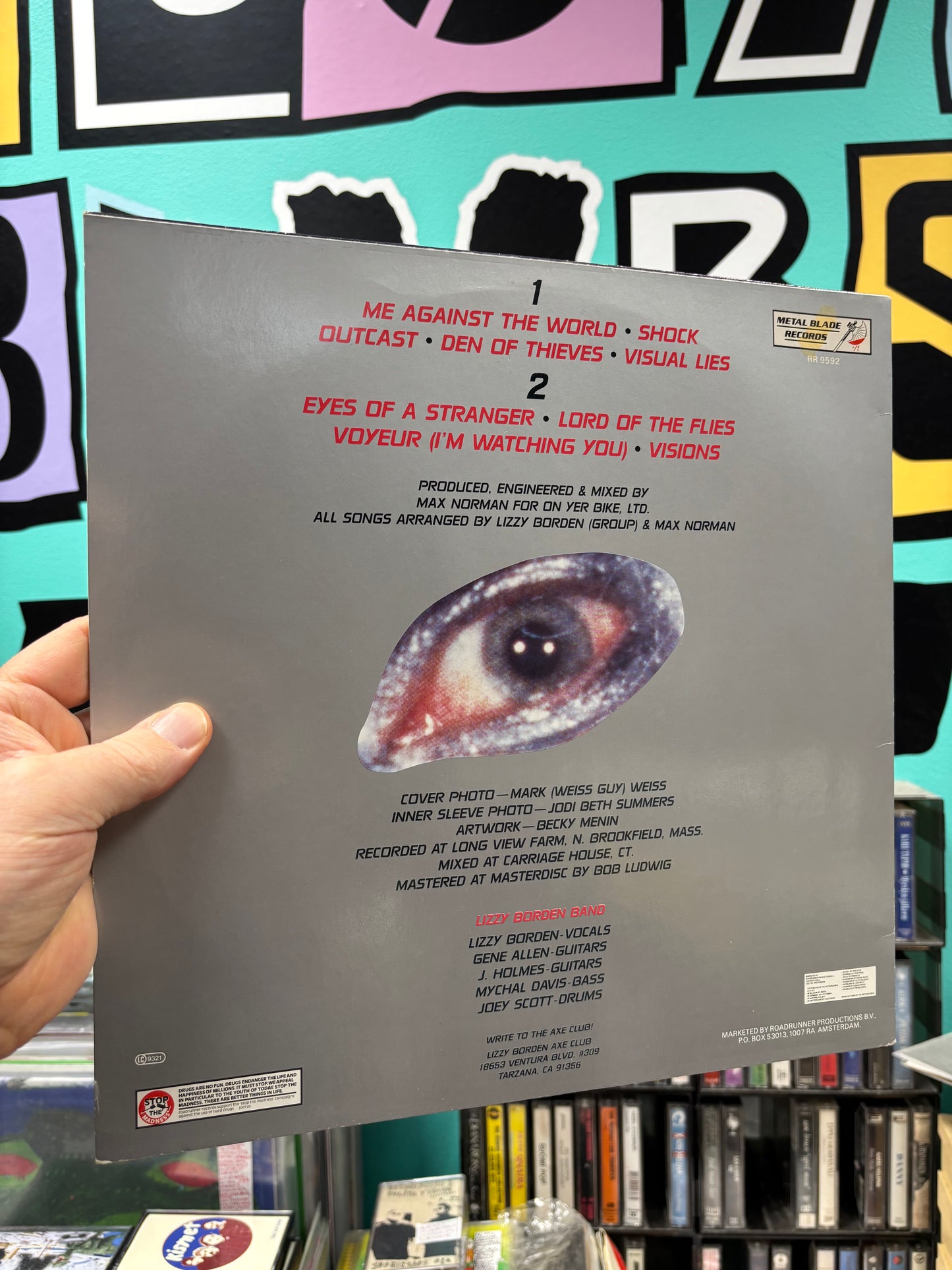 Lizzy Borden: Visual Lies, LP, Roadrunner Records, Europe 1987