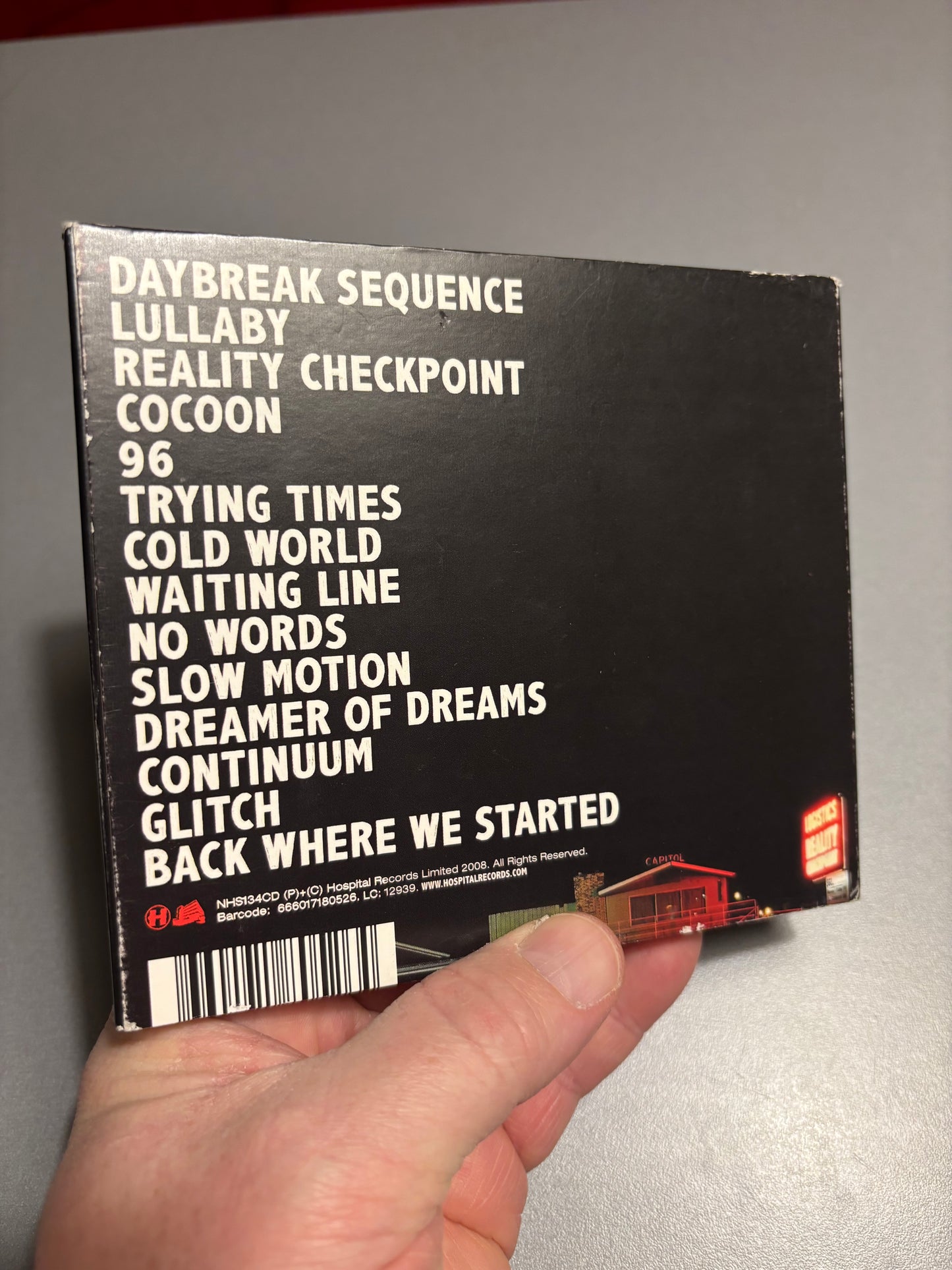 Logistics: Reality Checkpoint, CD, 1st pressing, Hospital Records, UK 2008