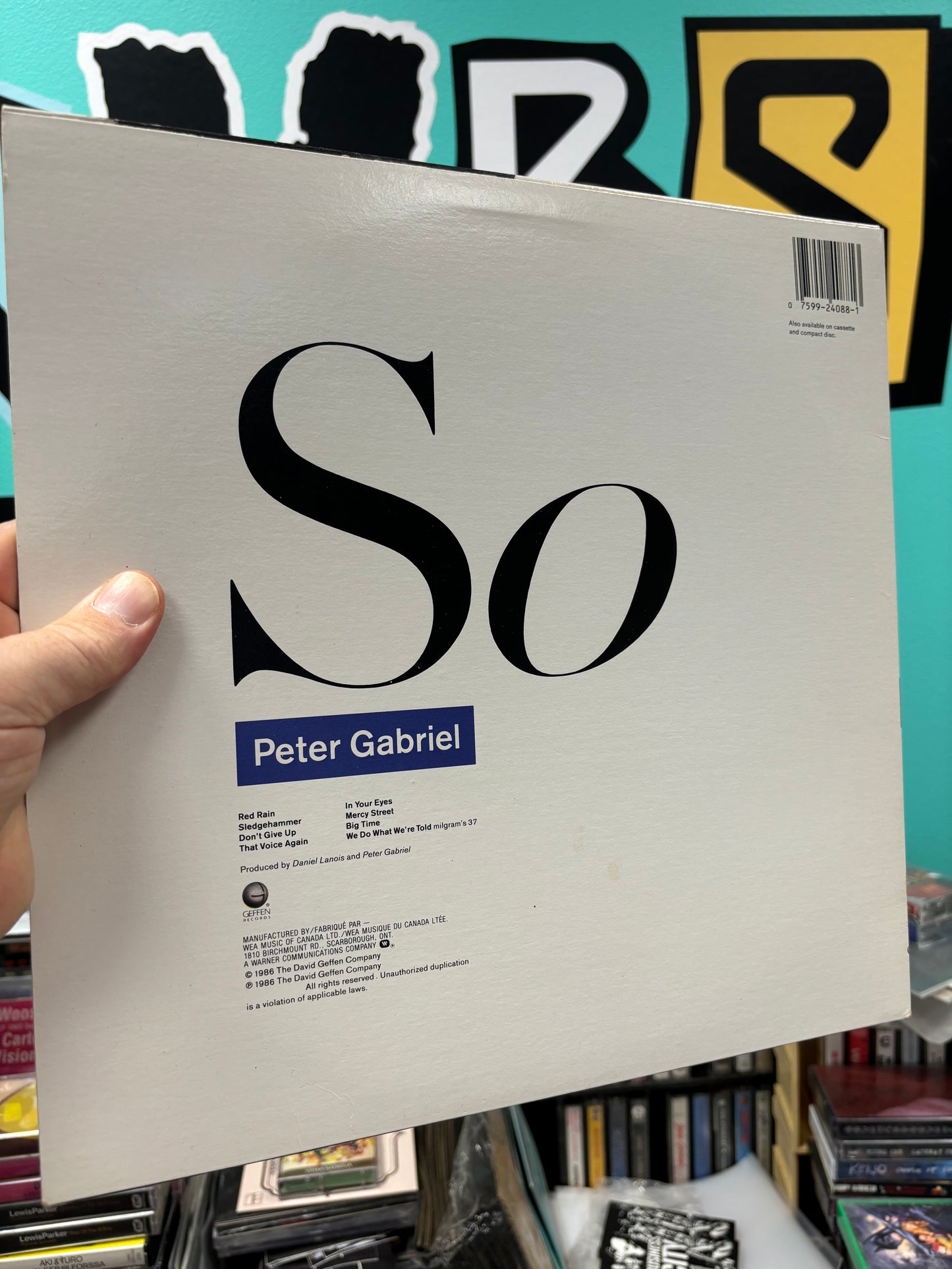 Peter Gabriel: So, LP, Geffen Records, Canada 1986