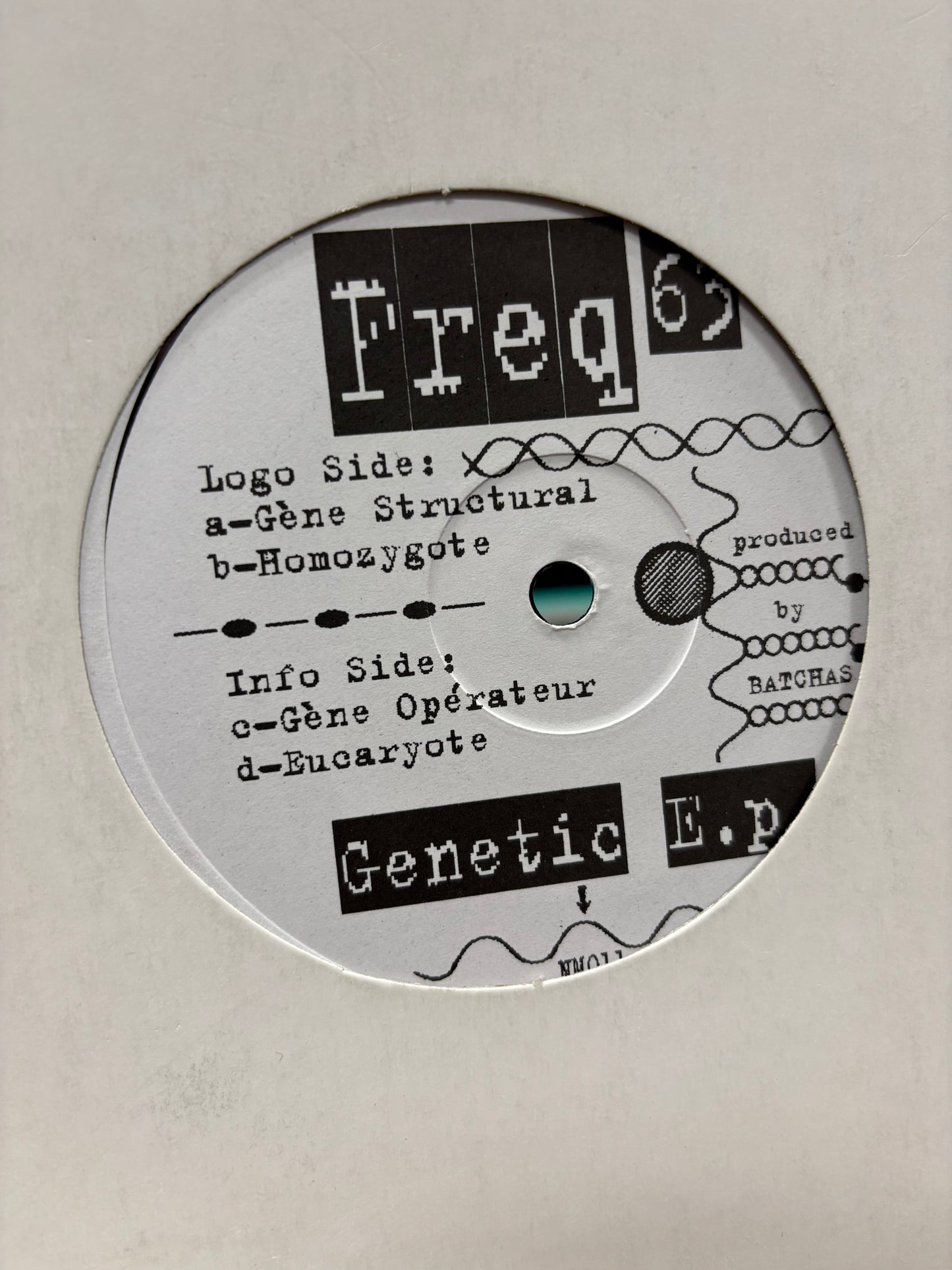 Freq63: Genetic EP, 12inch, Only pressing, Noise Museum, France 1997