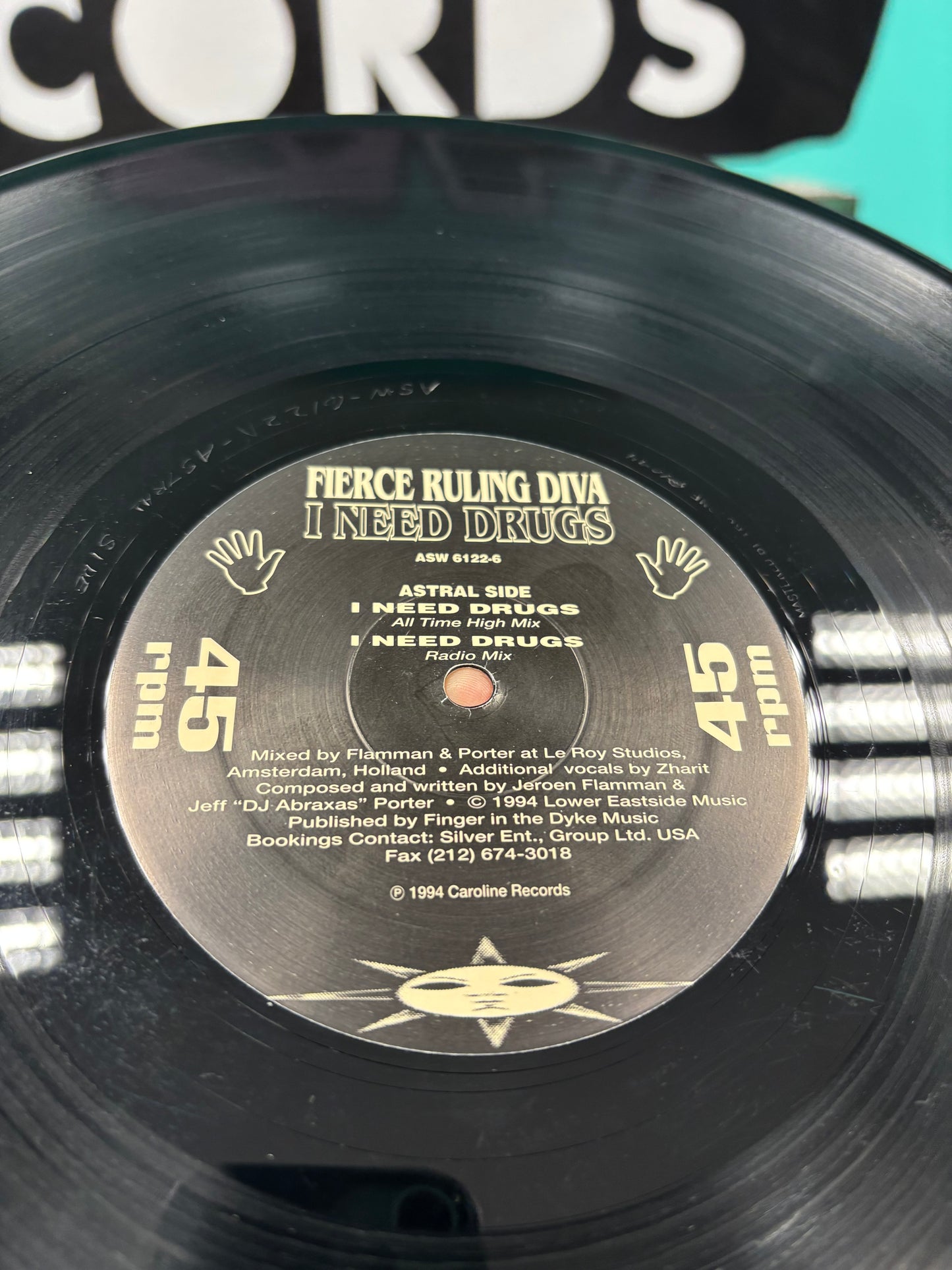 Fierce Ruling Diva: I Need Drugs, 12inch, Only official pressing, Astralwerks, US 1994