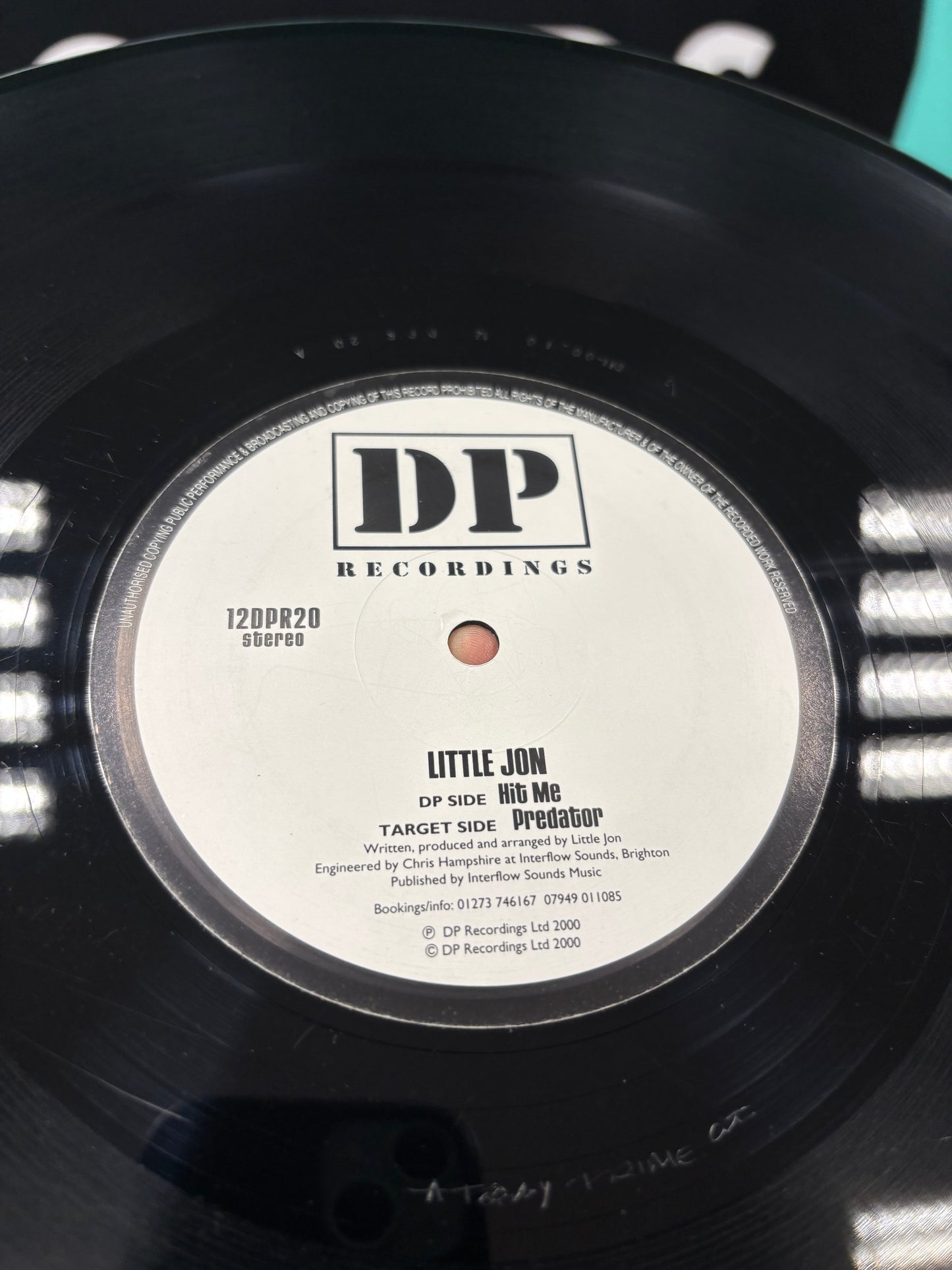 Little Jon: Hit Me/Predator, 12inch, Only pressing, DP Recordings, UK 2000