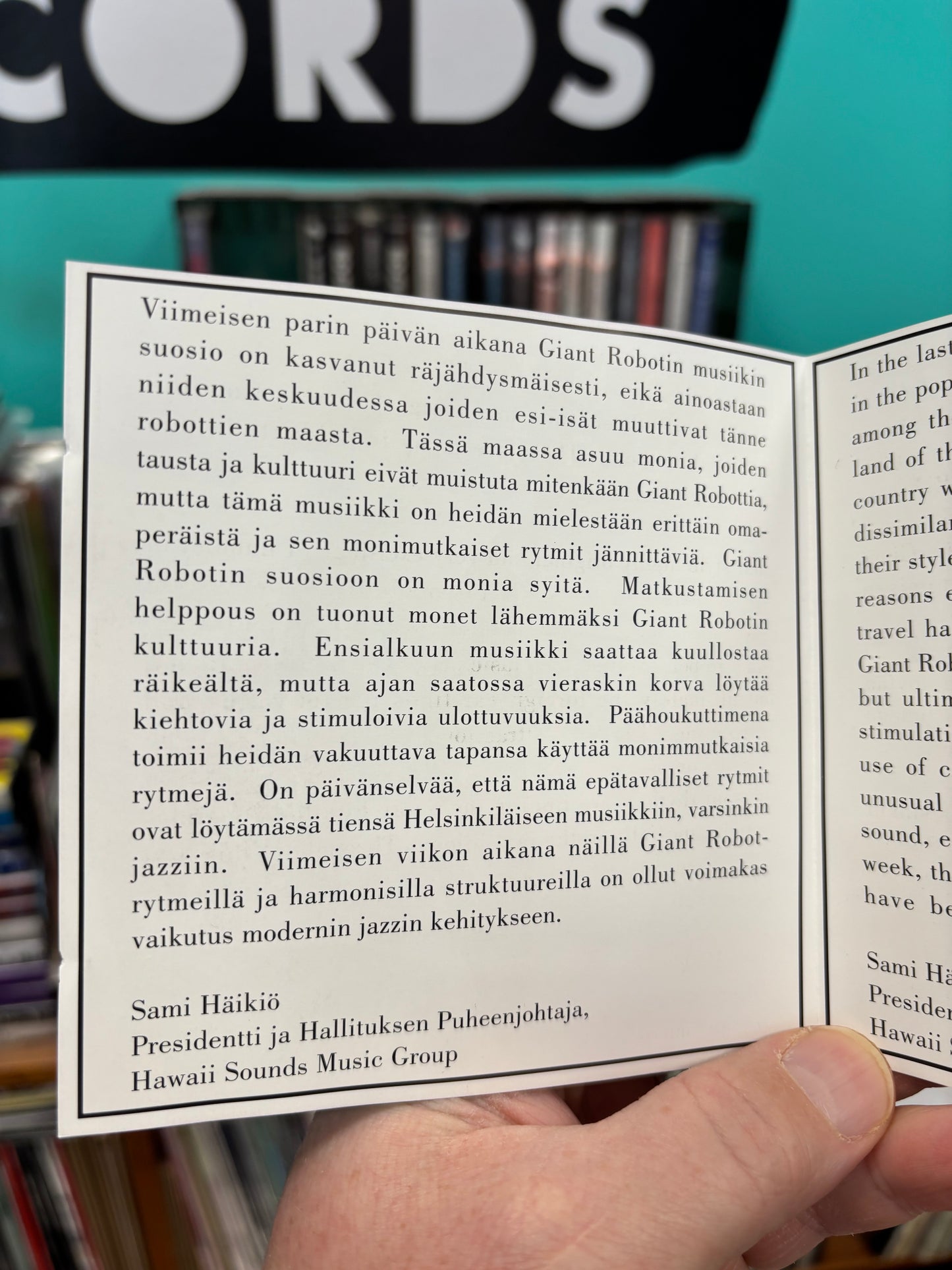 Giant Robot: Helsinki Rock City, CD, Only CD pressing, Maxi-Single, Hawaii Sounds, Finland 1999