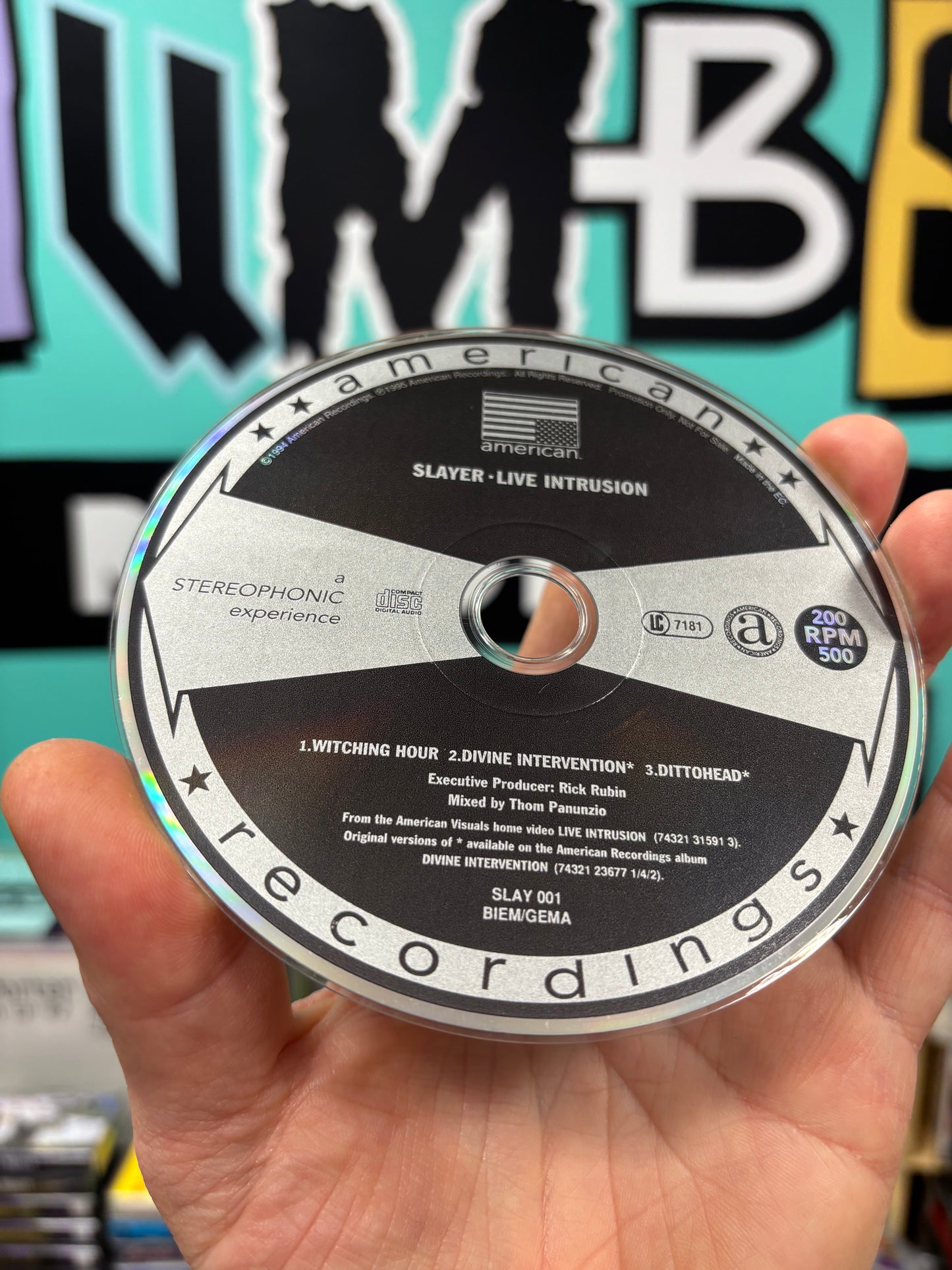 Slayer: Live Intrusion, CD, Promo, Only pressing, American Recordings, Europe 1995