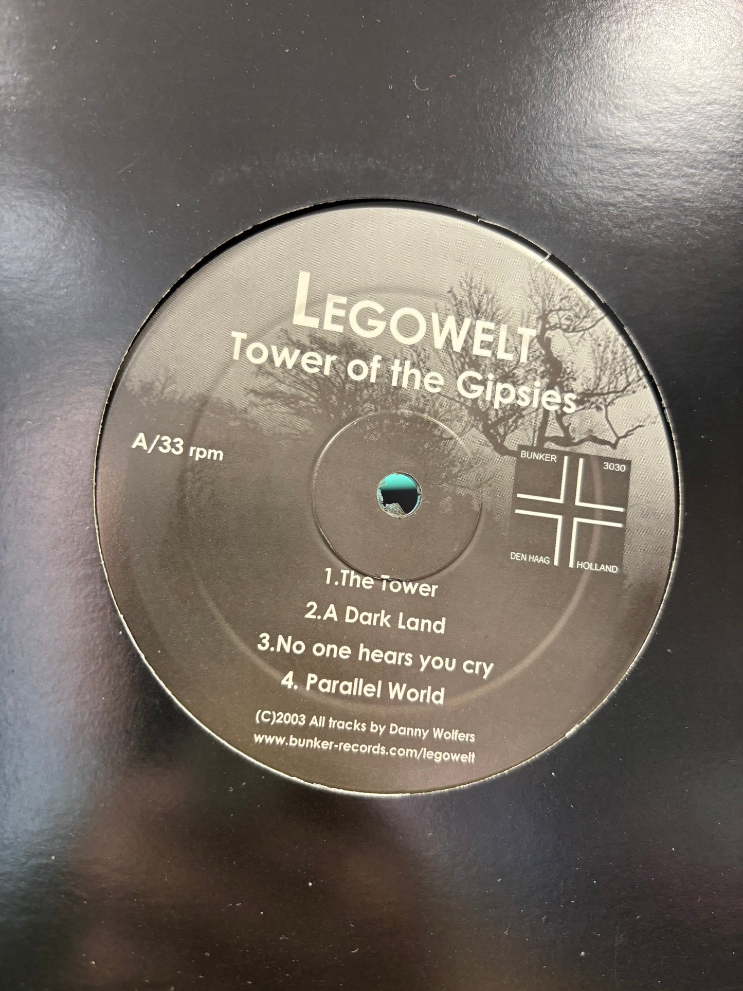 Legowelt: Tower of the Gipsies, 12inch, EP, 1st pressing, Bunker Records, Netherlands 2003