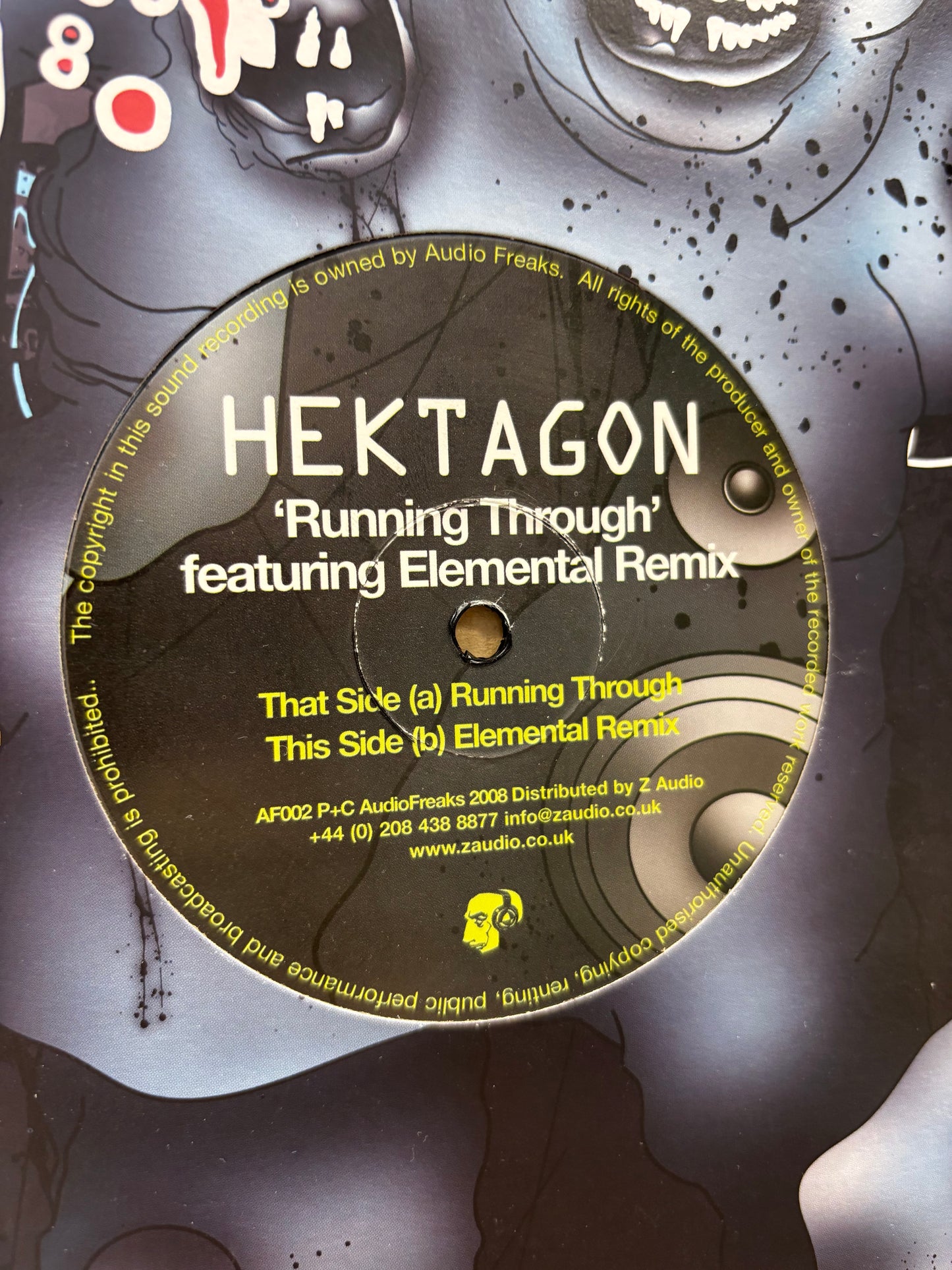 Hektagon: Running Through, 12inch, Only official pressing, Audio Freaks, UK 2008