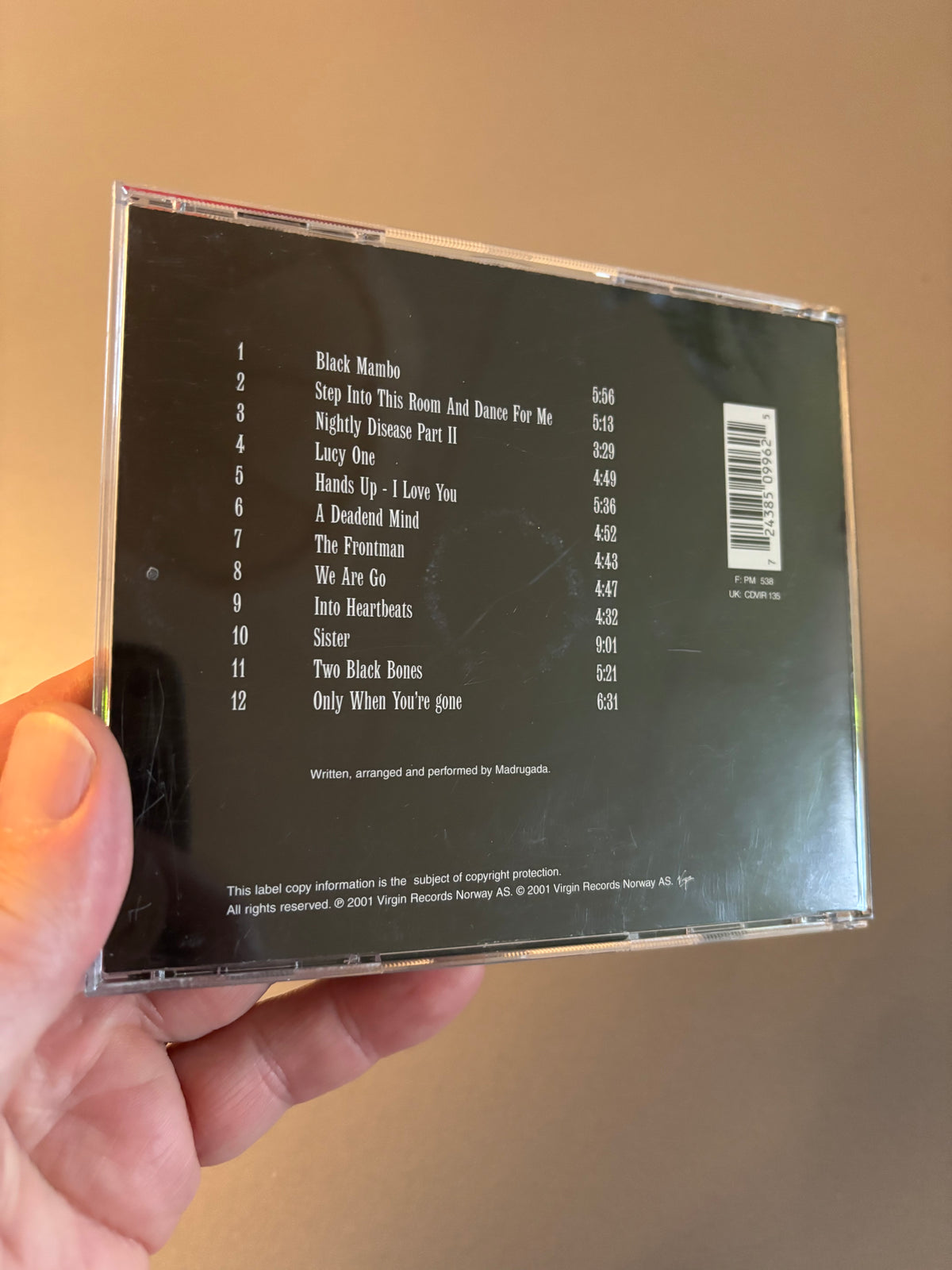 Madrugada: The Nightly Disease, CD, Virgin, UK & Europe 2001