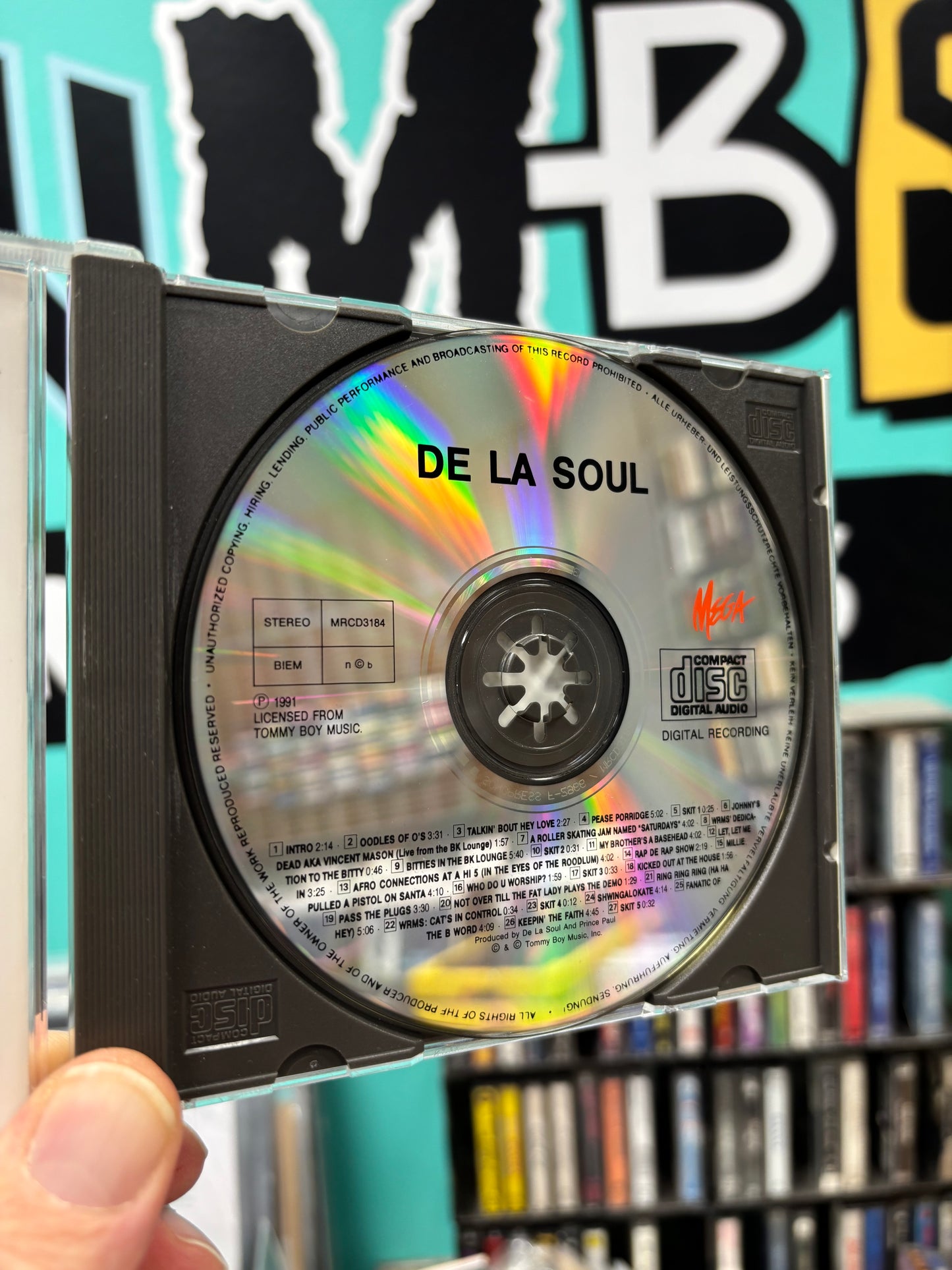 De La Soul: De La Soul Is Dead, CD, Mega Records, Tommy Boy, Scandinavia 1991